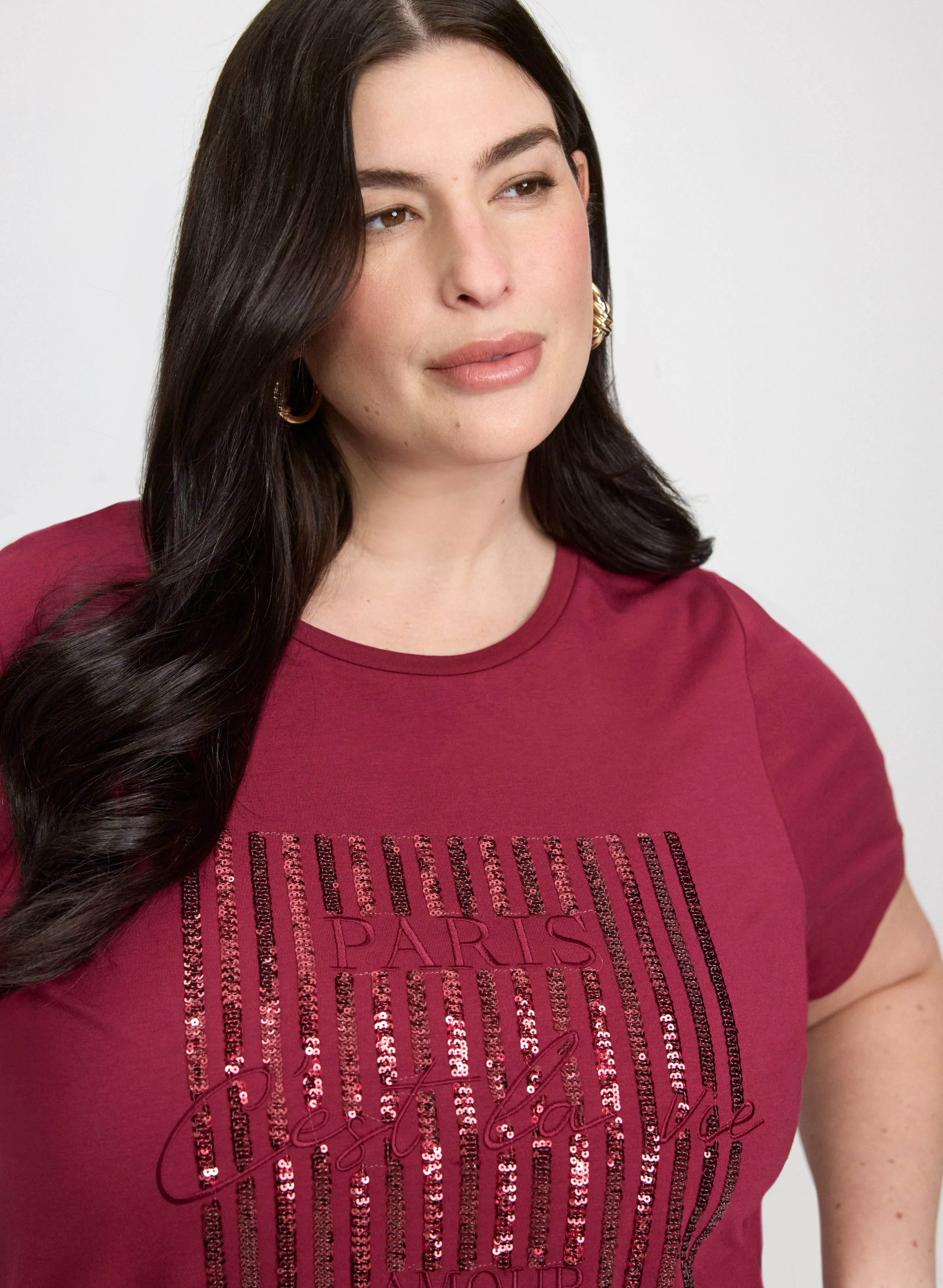 Paris Sequin T-Shirt sold by Laura product image thumbnail 2