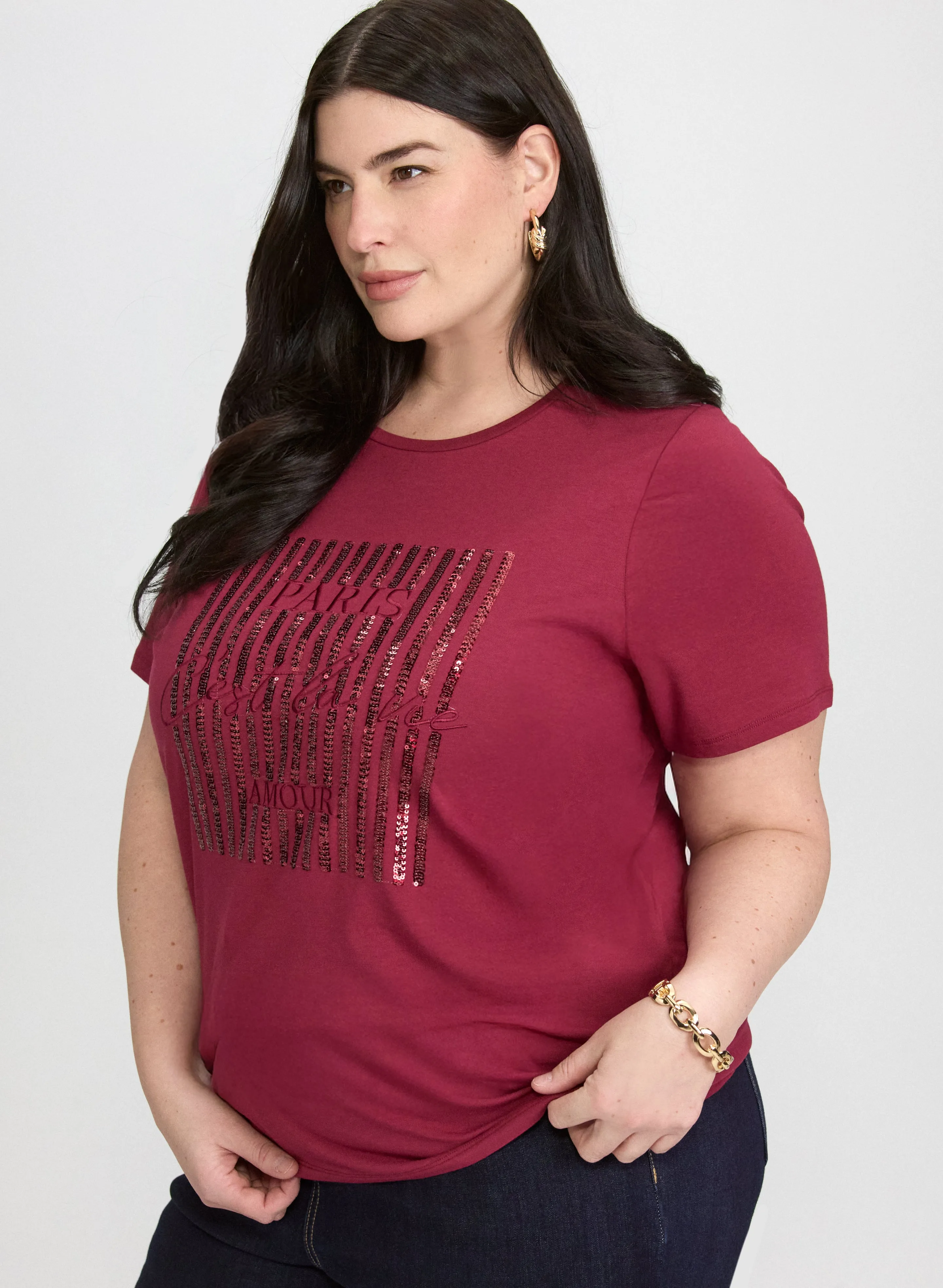 Paris Sequin T-Shirt sold by Laura product image thumbnail 5