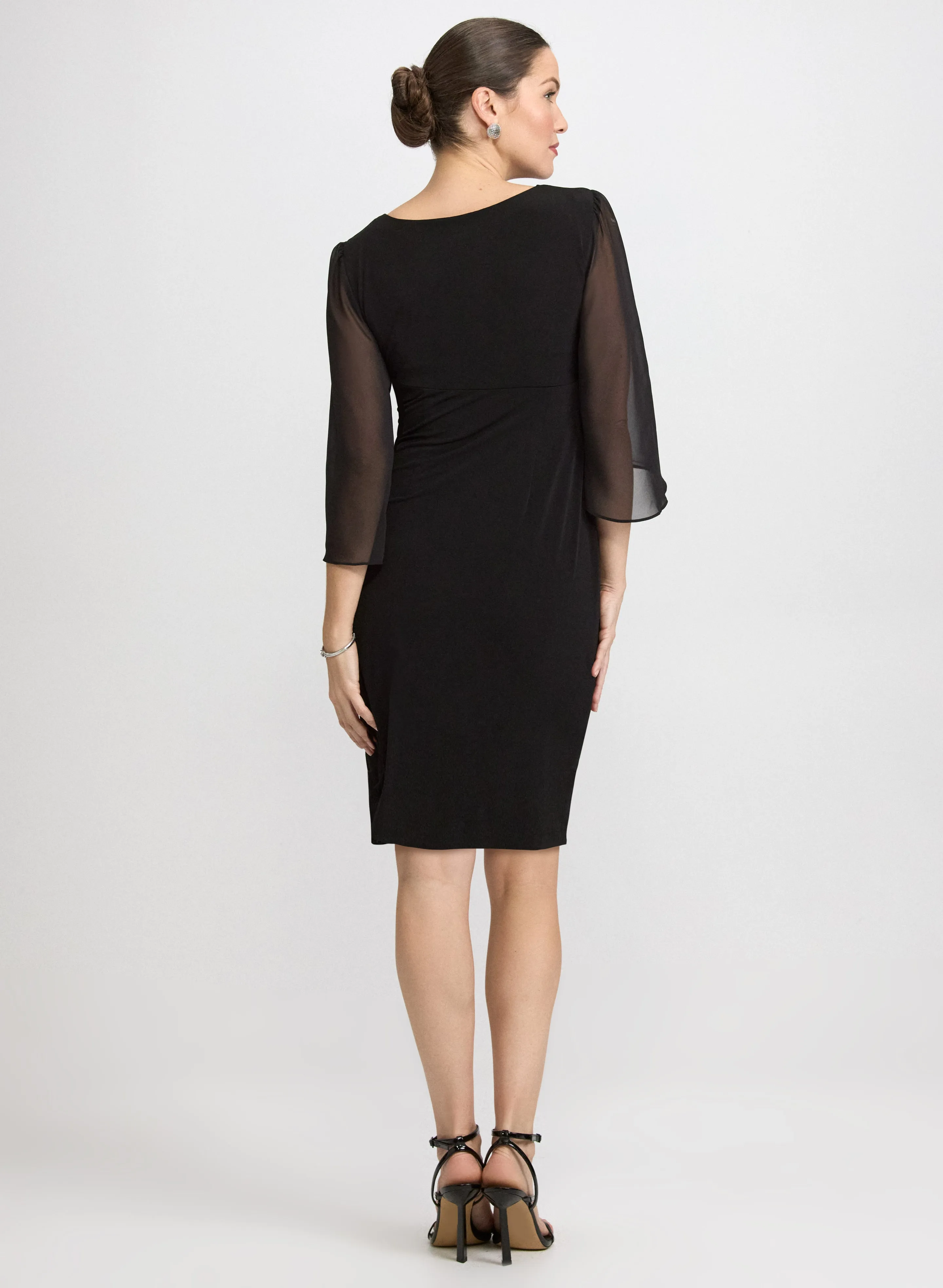 Chiffon Cape Sleeve Dress sold by Laura product image thumbnail 4