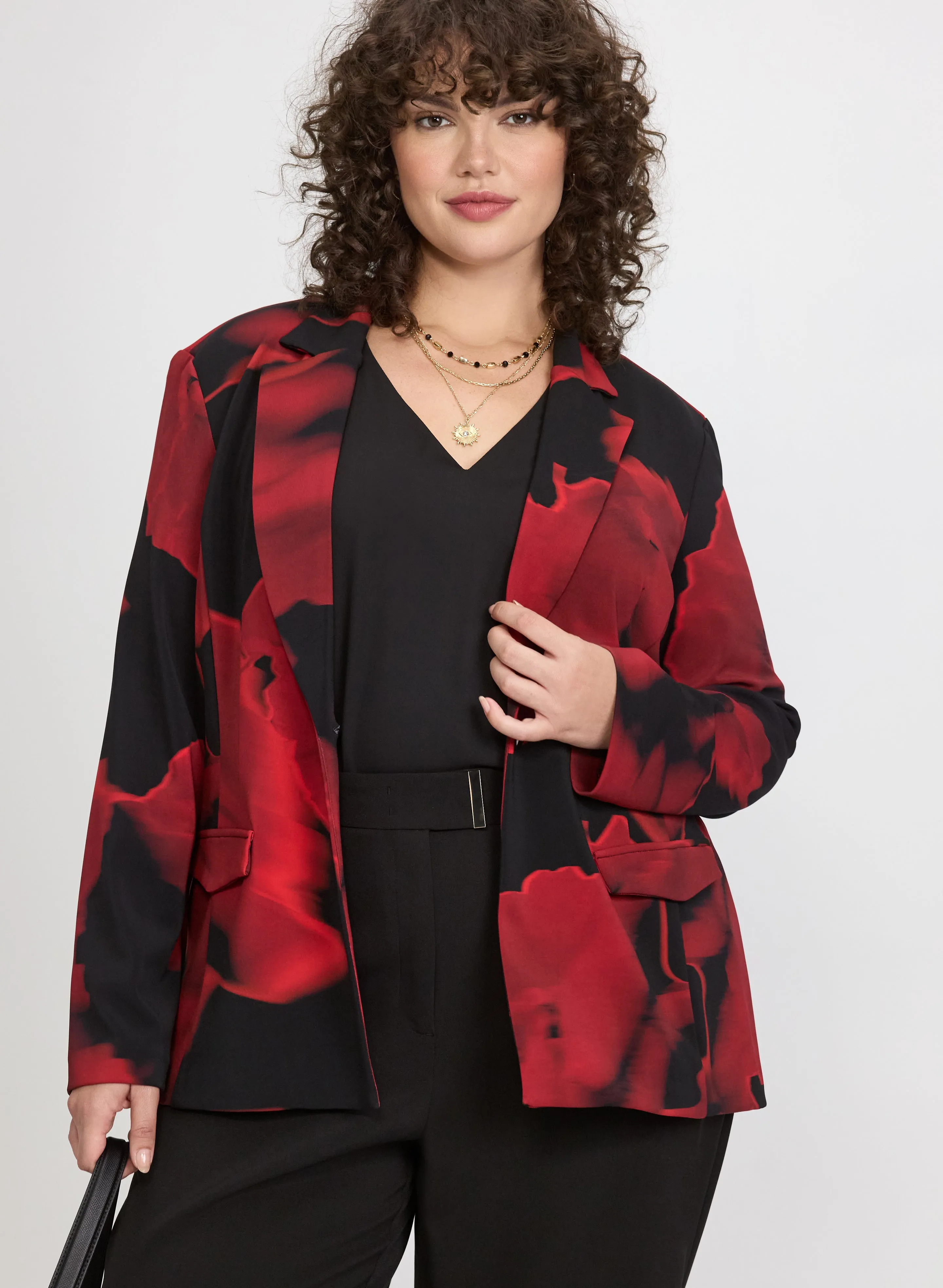 Joseph Ribkoff - Floral Peak Lapel Blazer sold by Laura