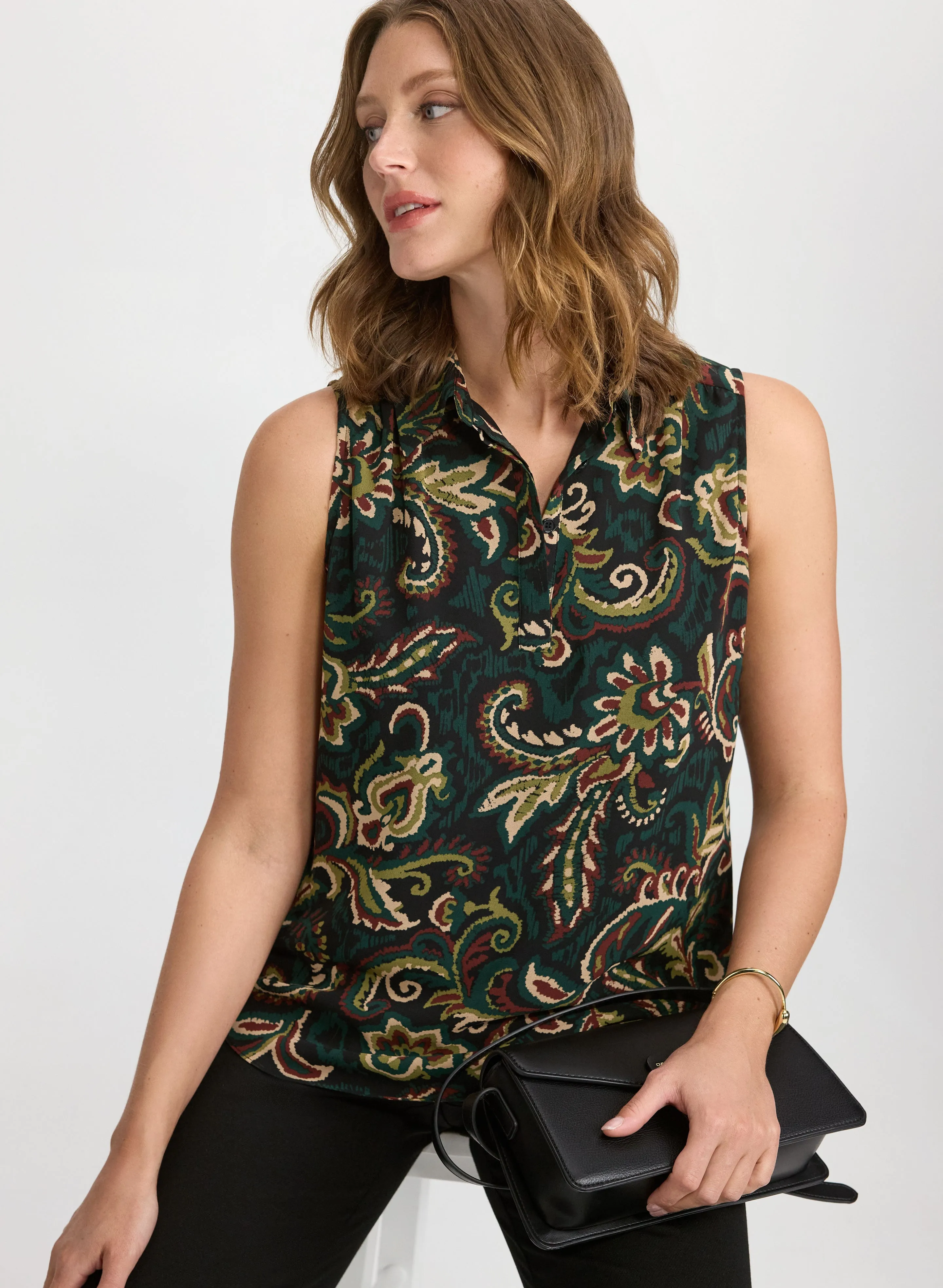 Sleeveless Paisley Blouse sold by Laura product image thumbnail 5