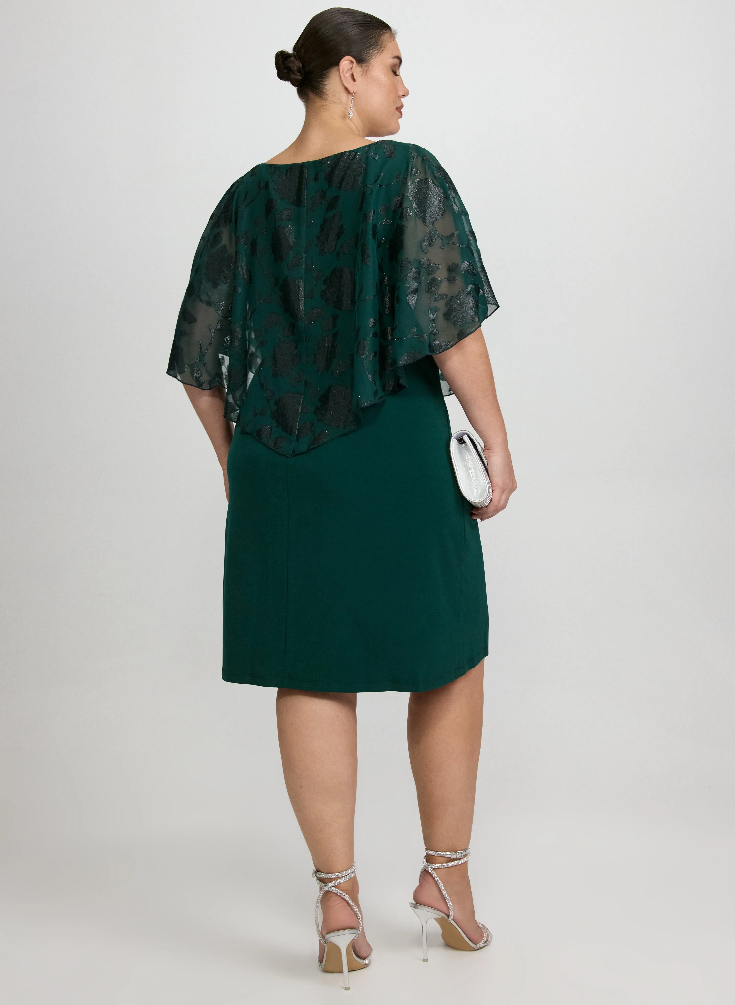 Floral Capelet Overlay Dress sold by Laura product image thumbnail 4