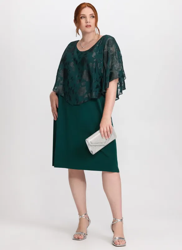 Floral Capelet Overlay Dress sold by Laura