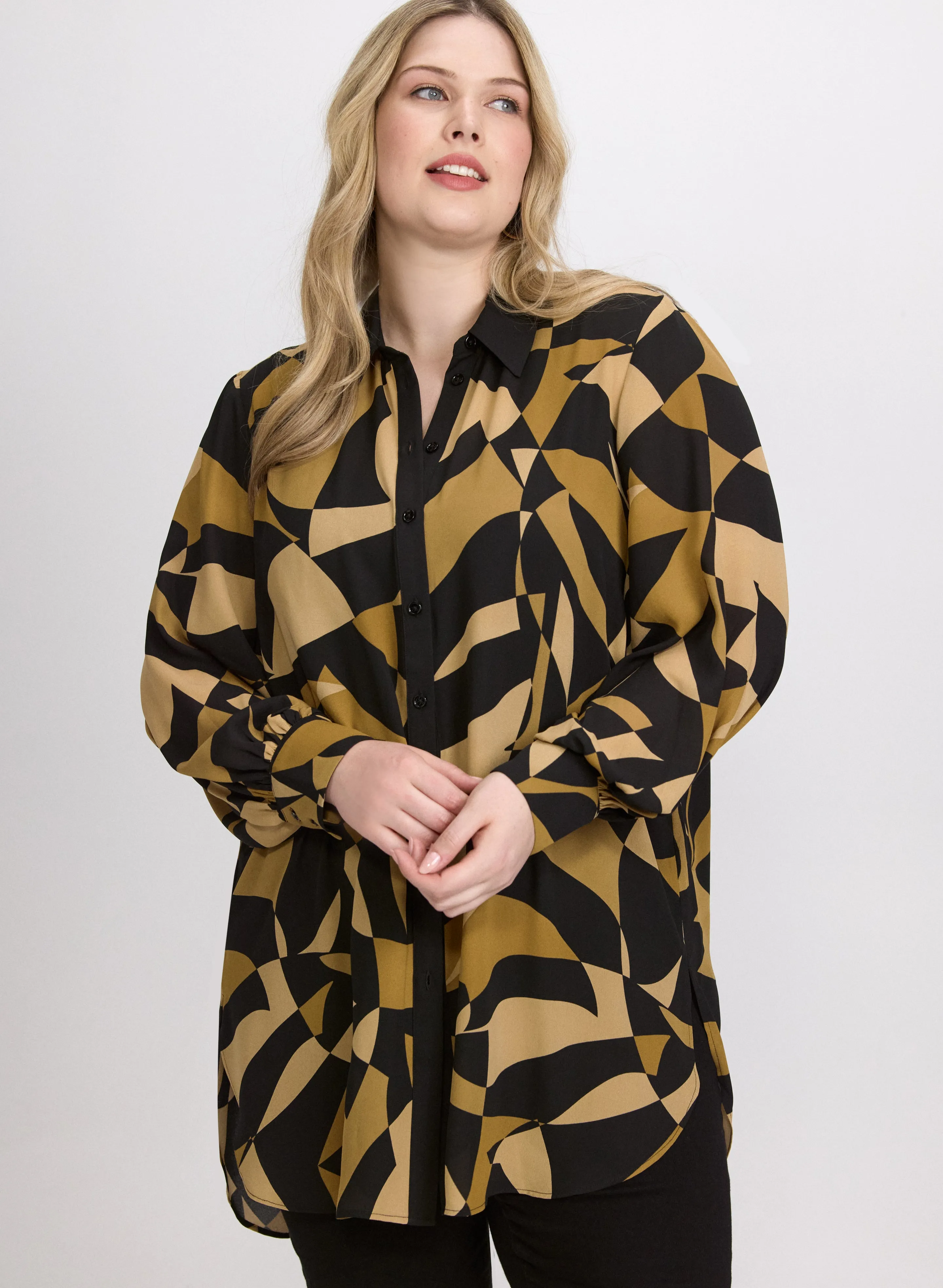 Geometric Button-Down Blouse sold by Laura product image thumbnail 5