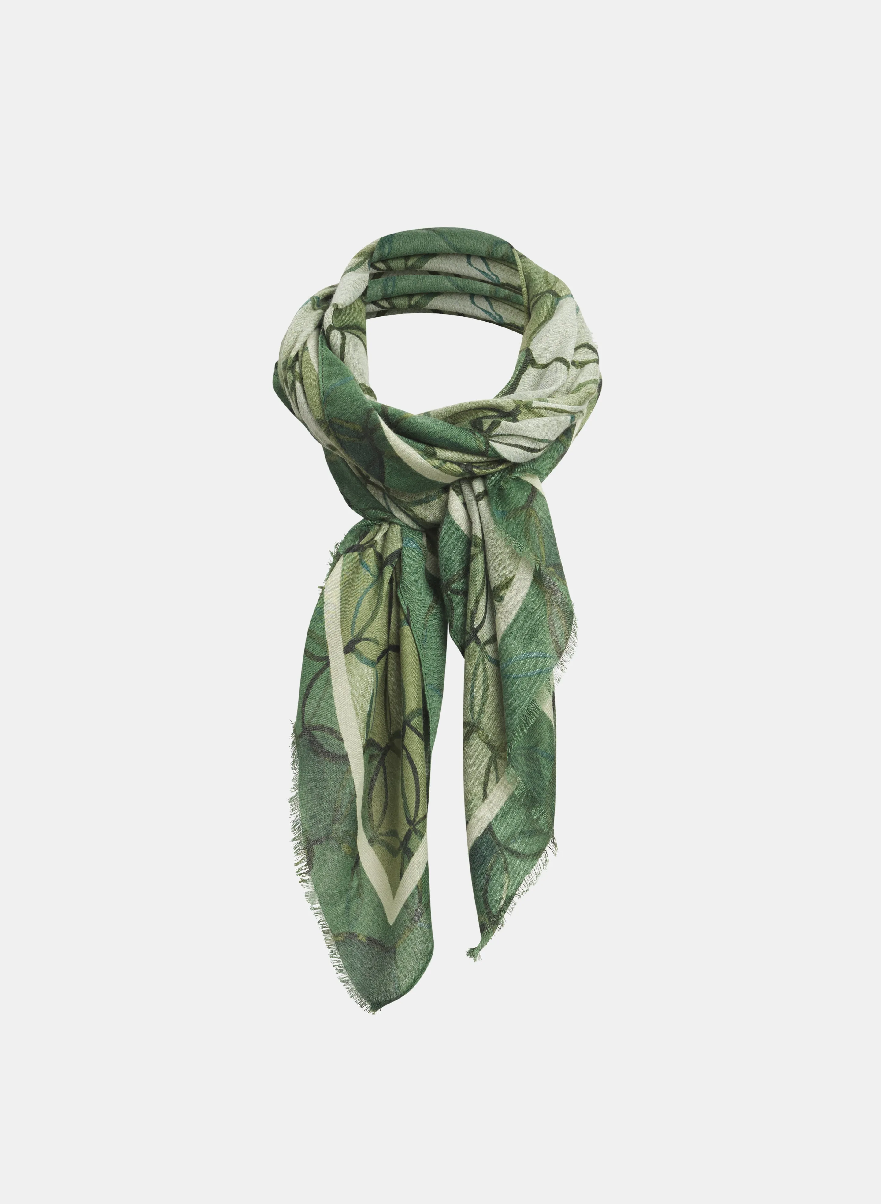 Geometric Circle Print Scarf sold by Laura