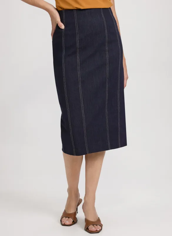 Denim Pencil Skirt sold by Laura
