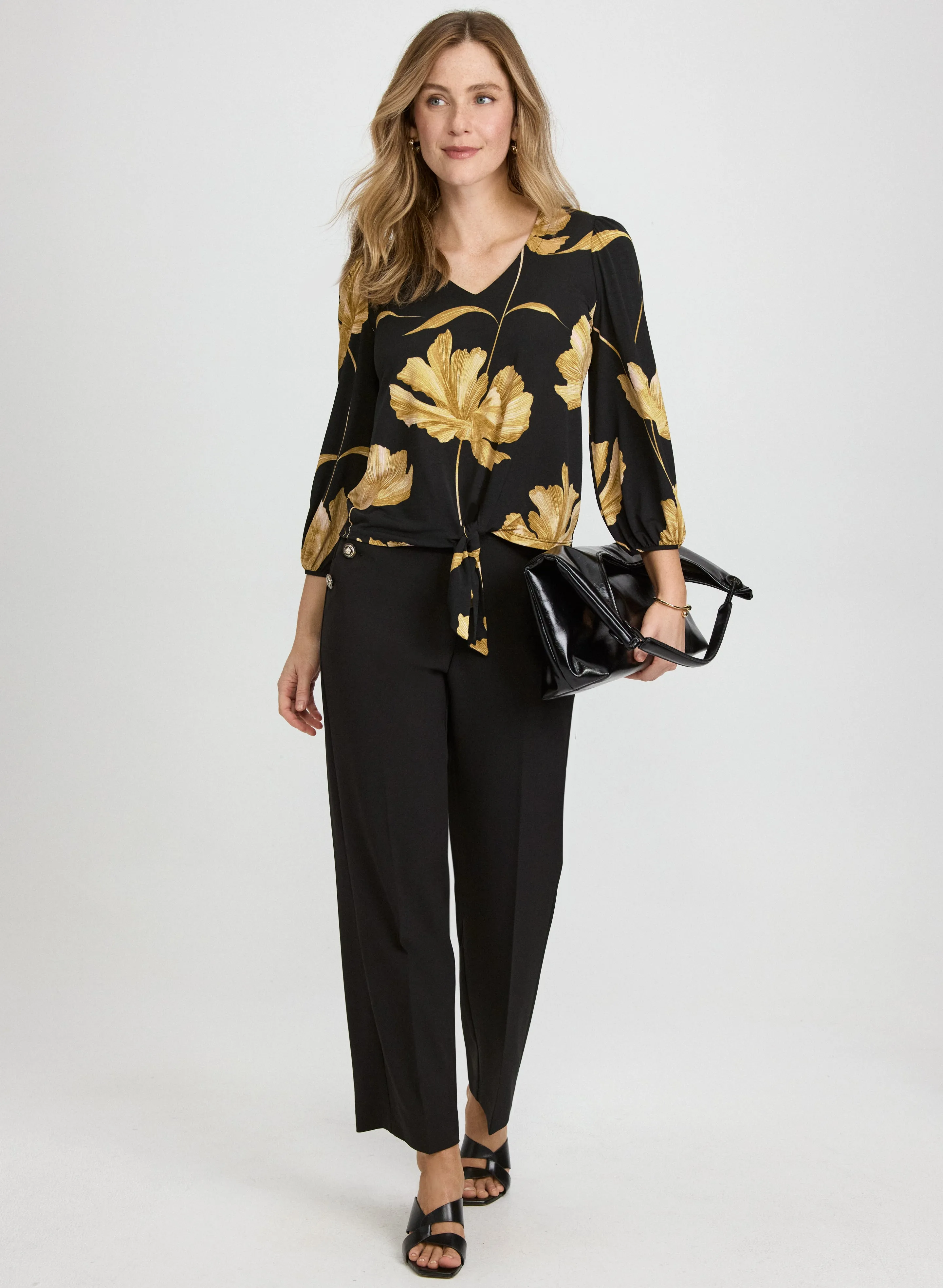 Floral Tied-Hem Top sold by Laura product image thumbnail 3