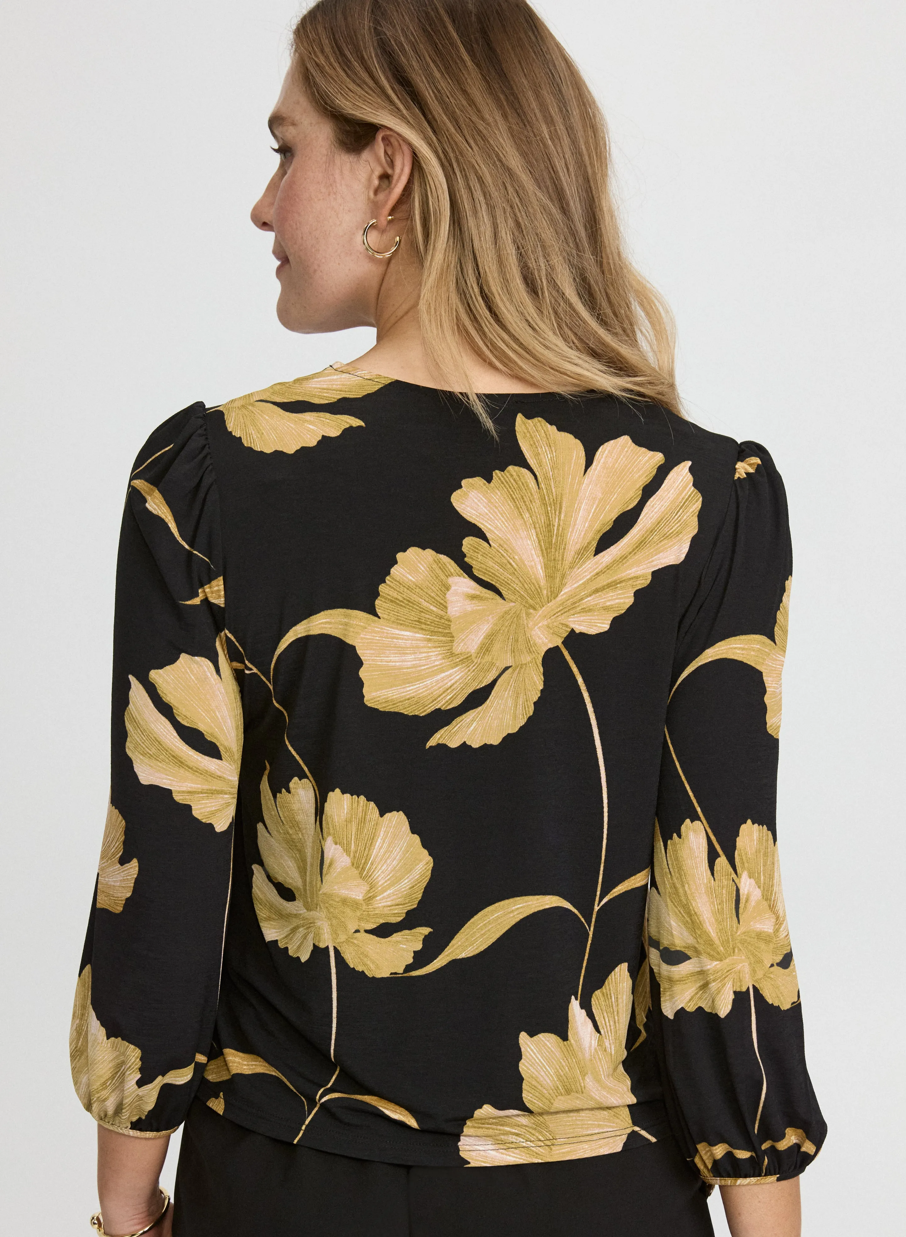 Floral Tied-Hem Top sold by Laura product image thumbnail 4