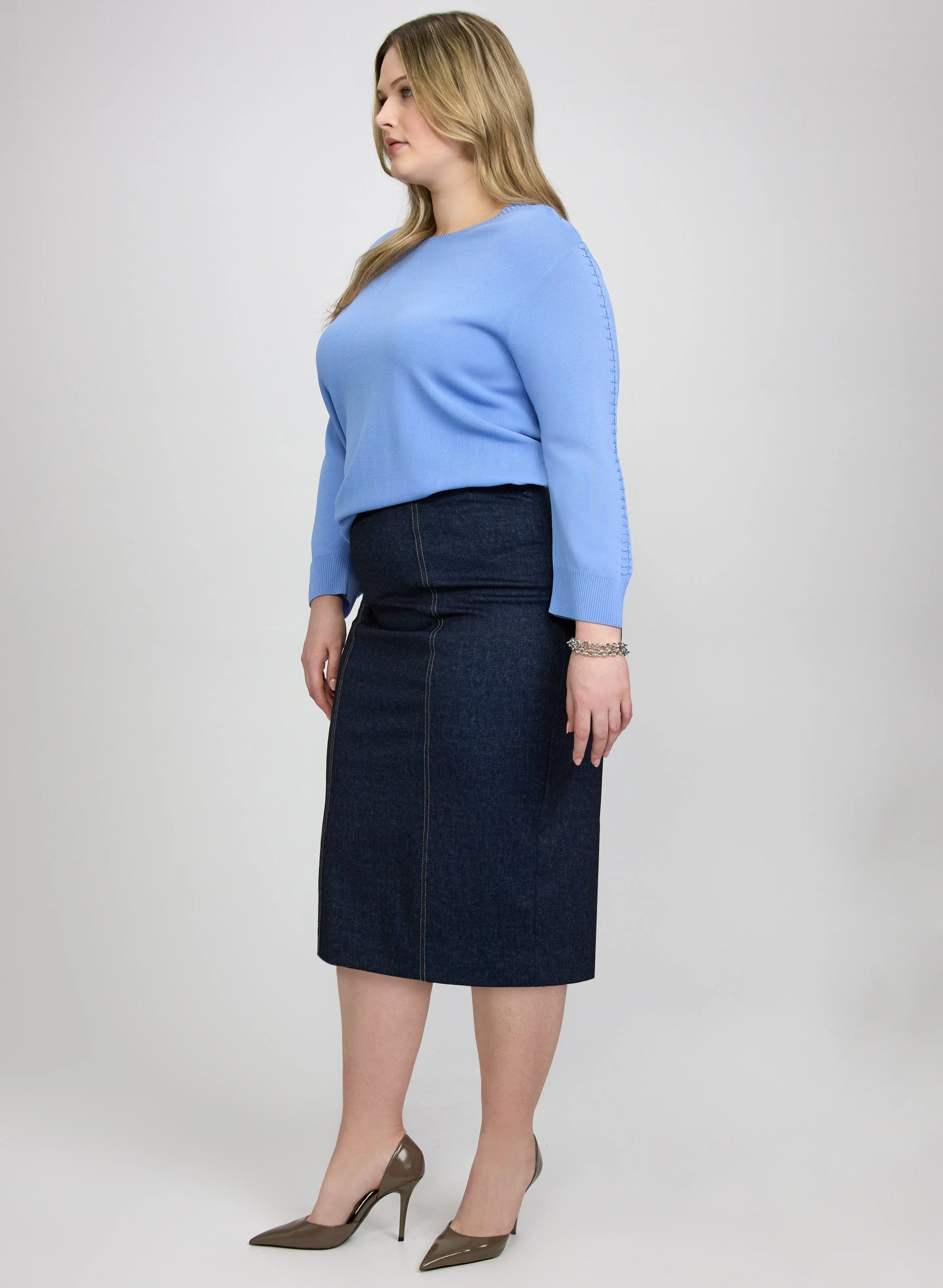 Contrast Seam Pencil Skirt sold by Laura product image thumbnail 2