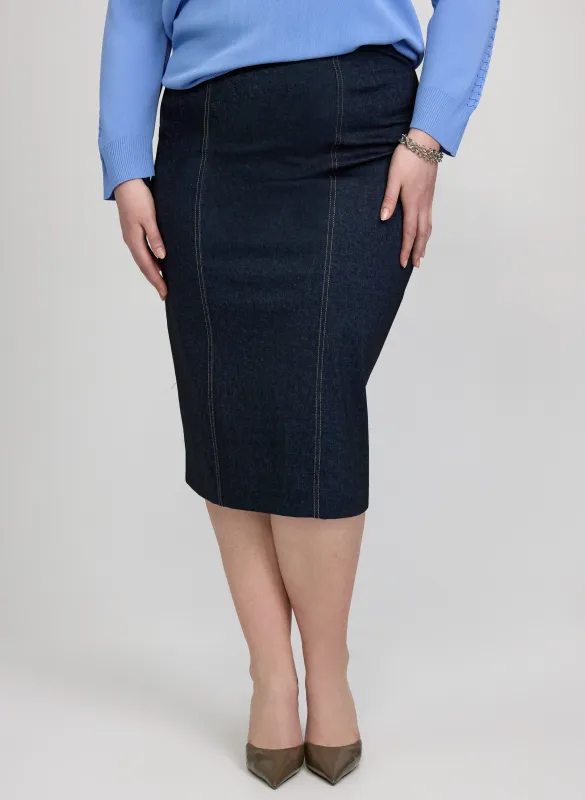 Contrast Seam Pencil Skirt made by Laura