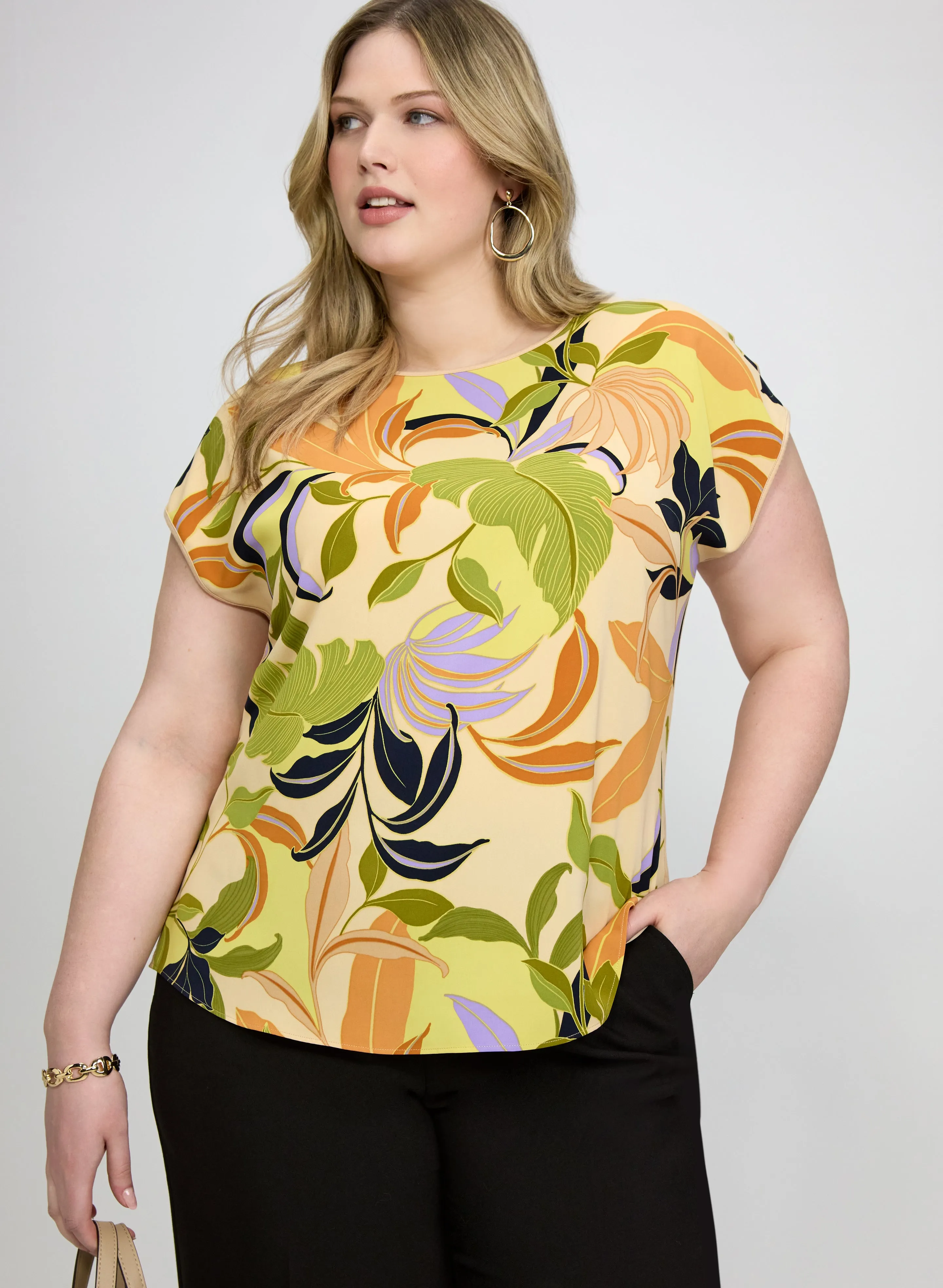 Tropical Print Top sold by Laura