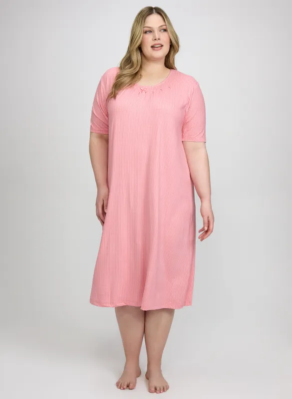 Stripe Jersey Nightgown made by Laura