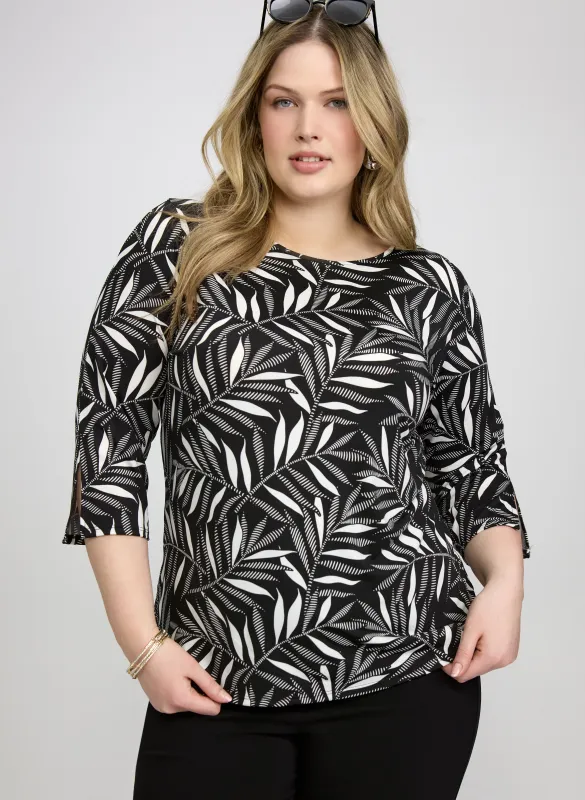 Leaf Print Top made by Laura