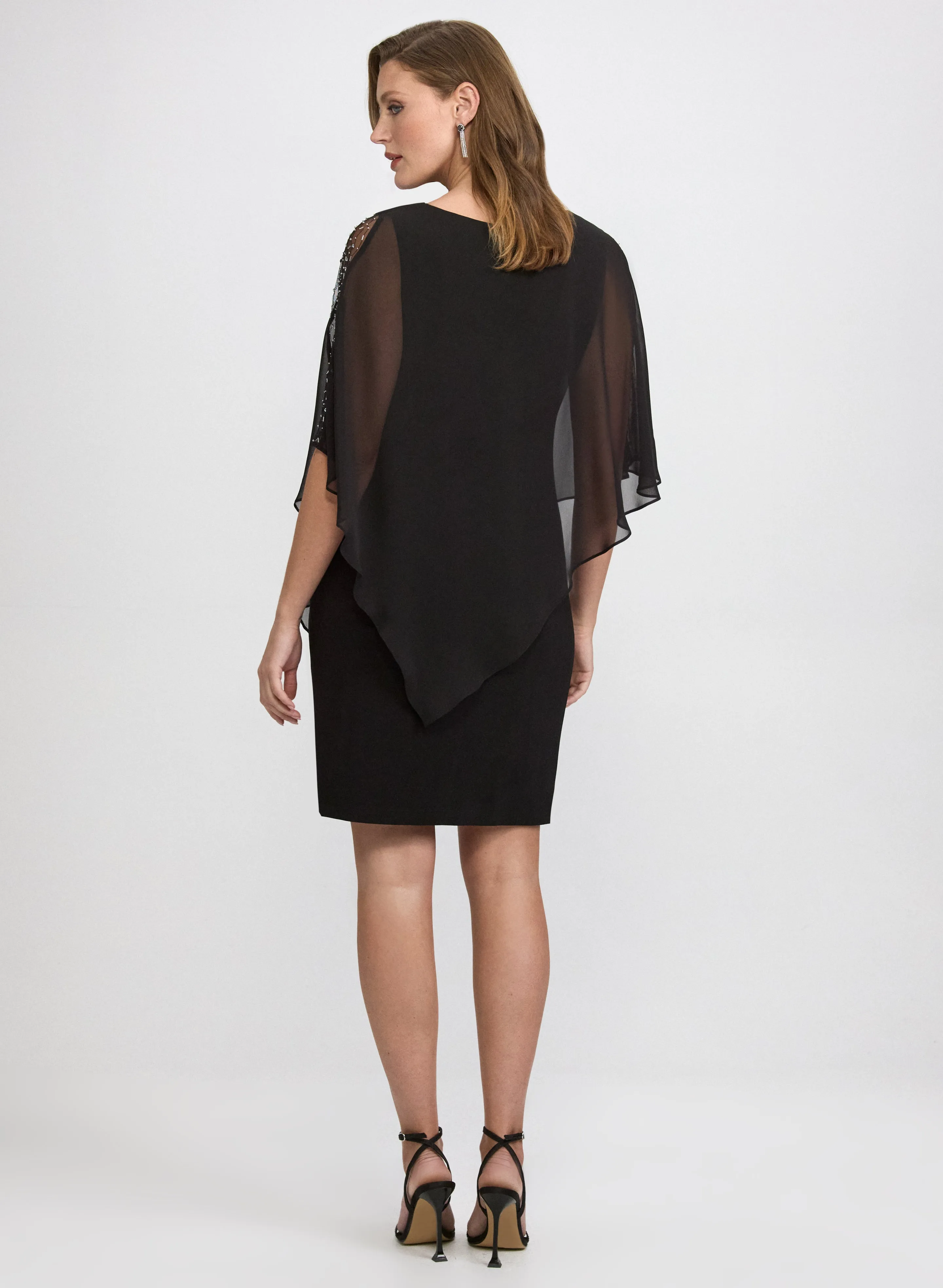 Beaded Capelet Overlay Dress sold by Laura product image thumbnail 4