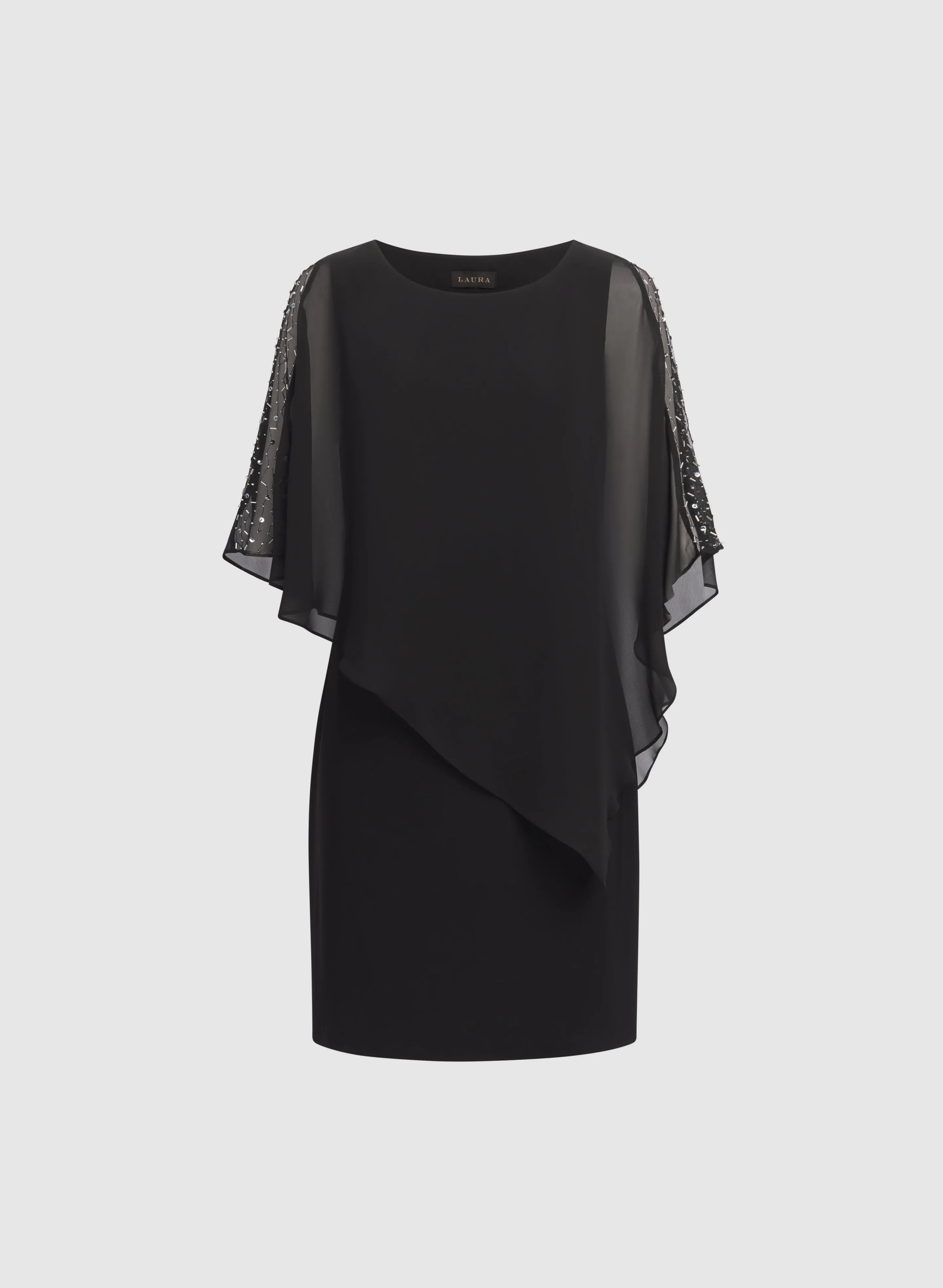 Beaded Capelet Overlay Dress sold by Laura product image thumbnail 5