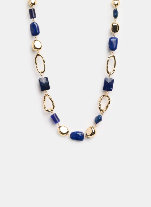 Multi Bead Chain Link Necklace sold by Laura