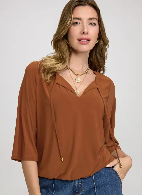 Flare Sleeve Jersey Top made by Laura