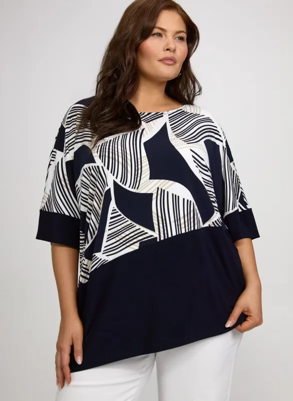 Joseph Ribkoff - Abstract Print Top made by Laura