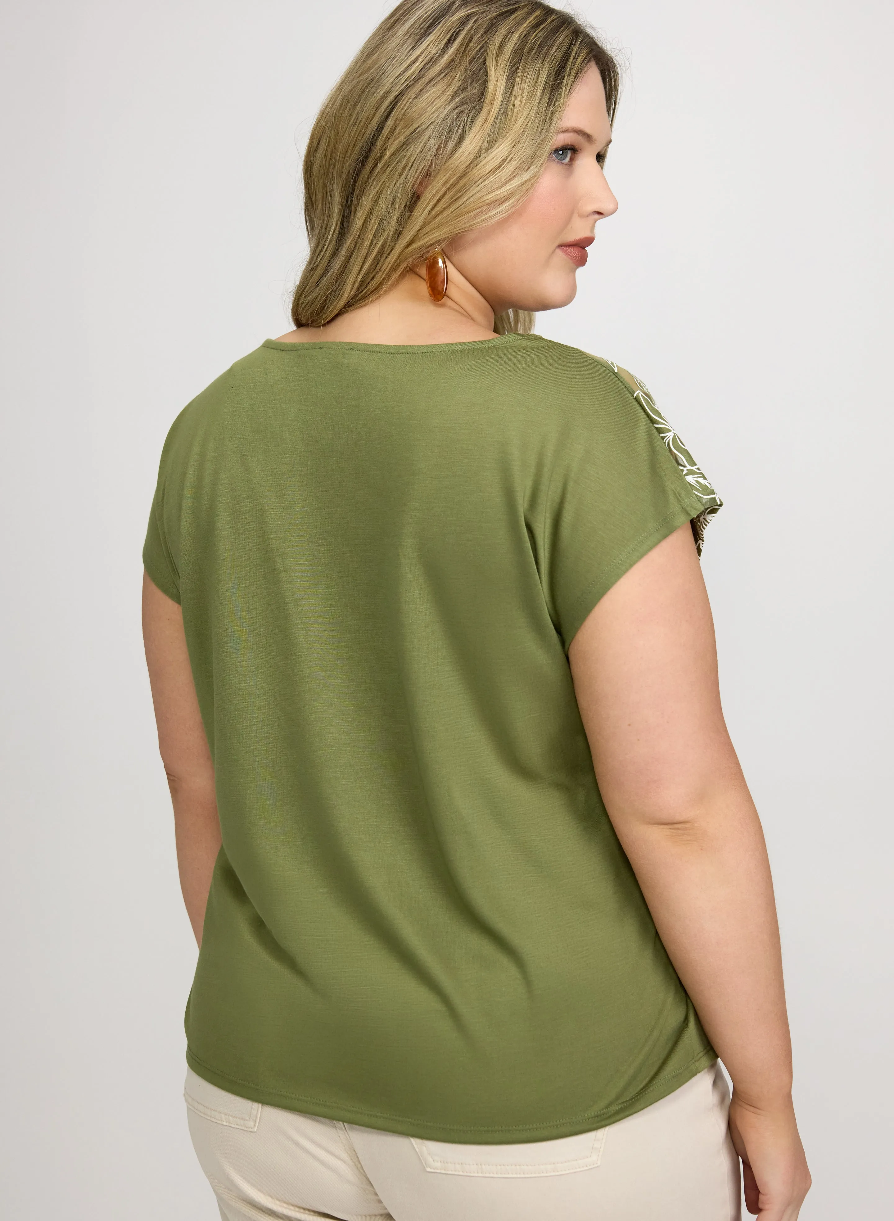 Palm Leaf Applique T-Shirt sold by Laura product image thumbnail 2