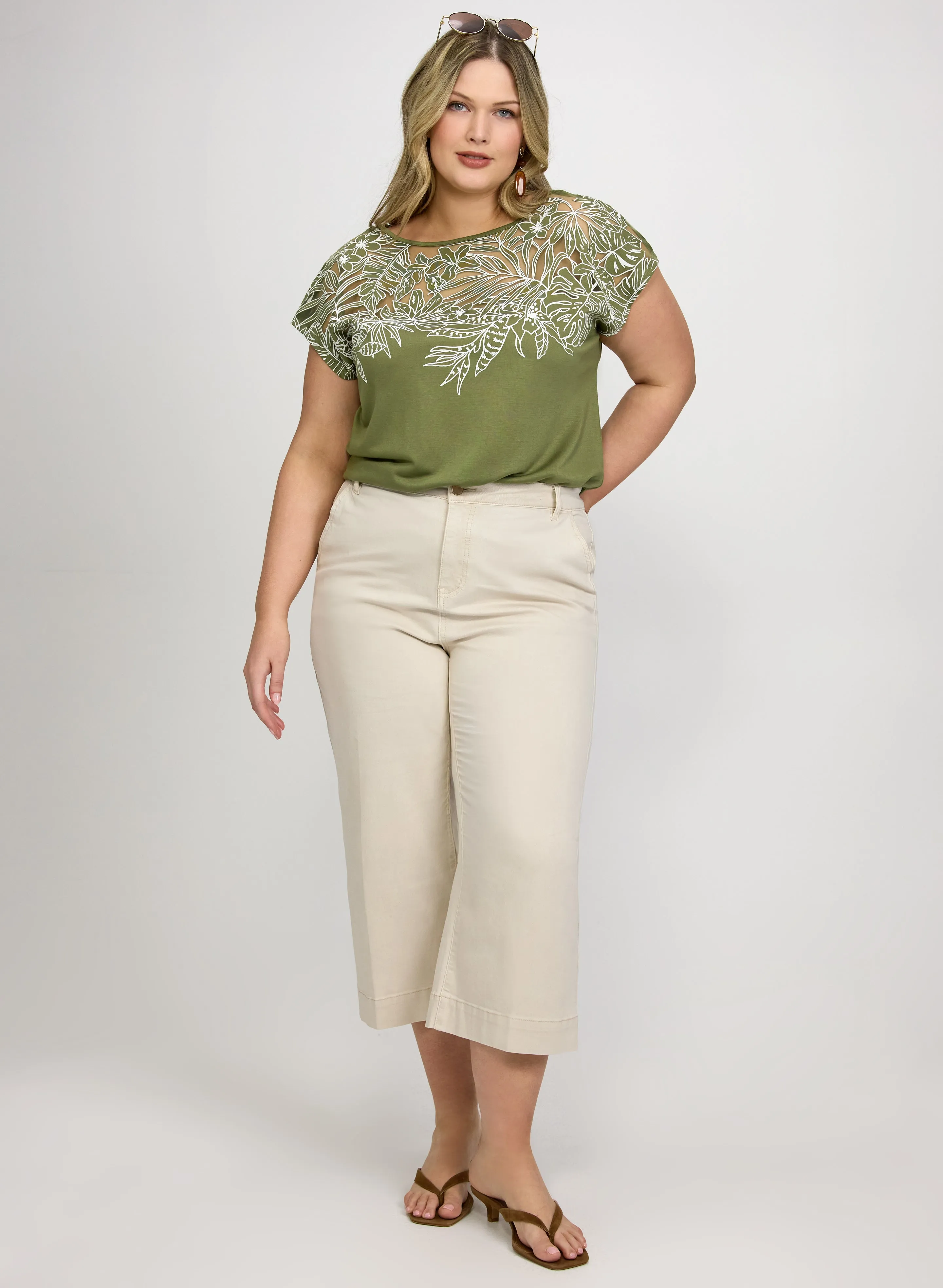 Palm Leaf Applique T-Shirt sold by Laura product image thumbnail 3