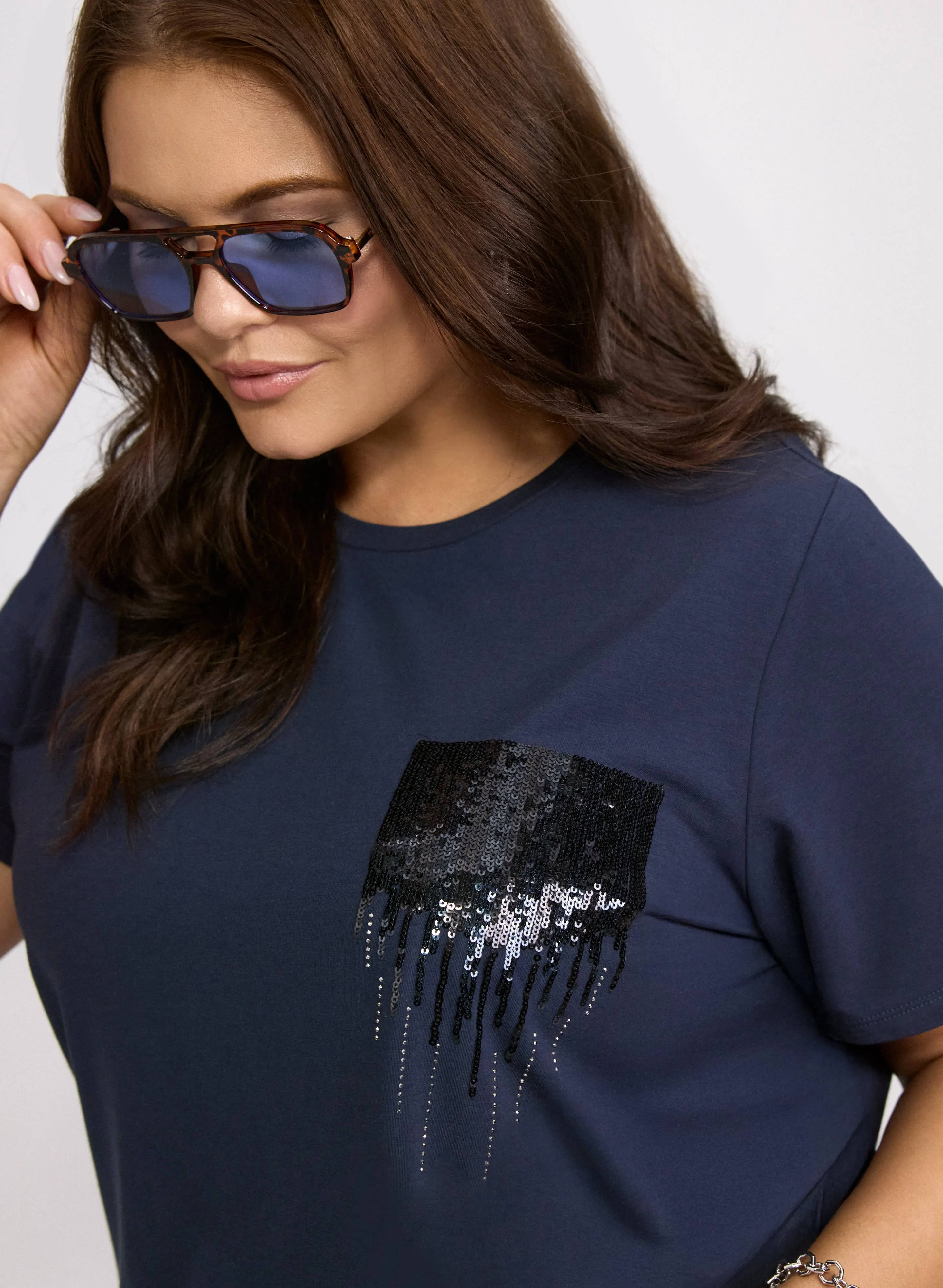 Sequin Pocket T-Shirt sold by Laura product image thumbnail 2