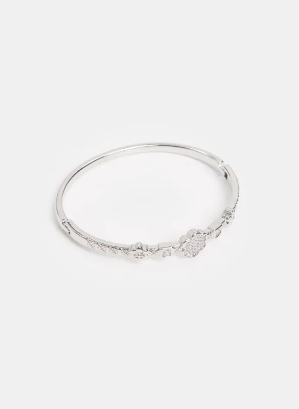Crystal Floral Bangle made by Laura