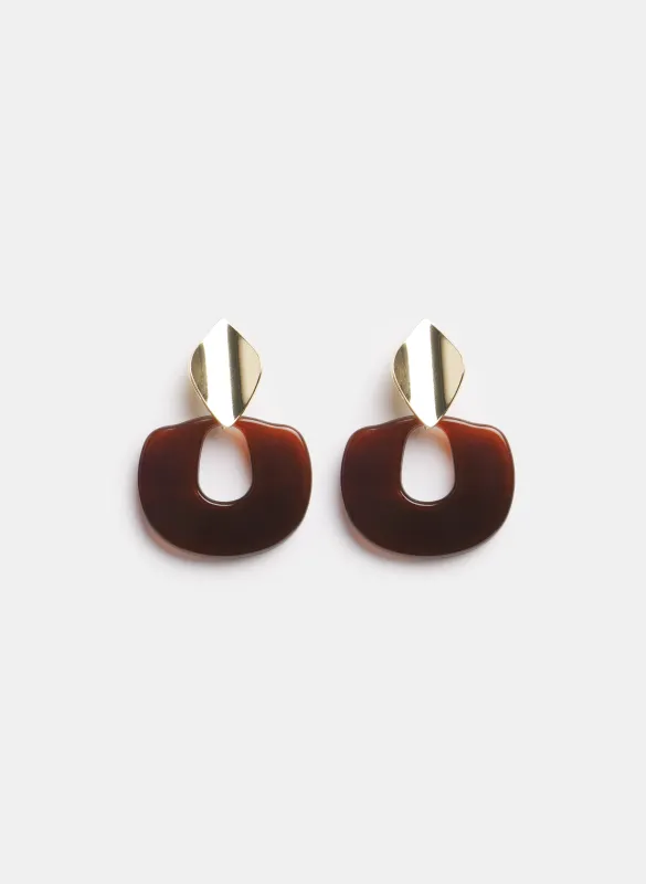Resin & Brass Earrings made by Laura