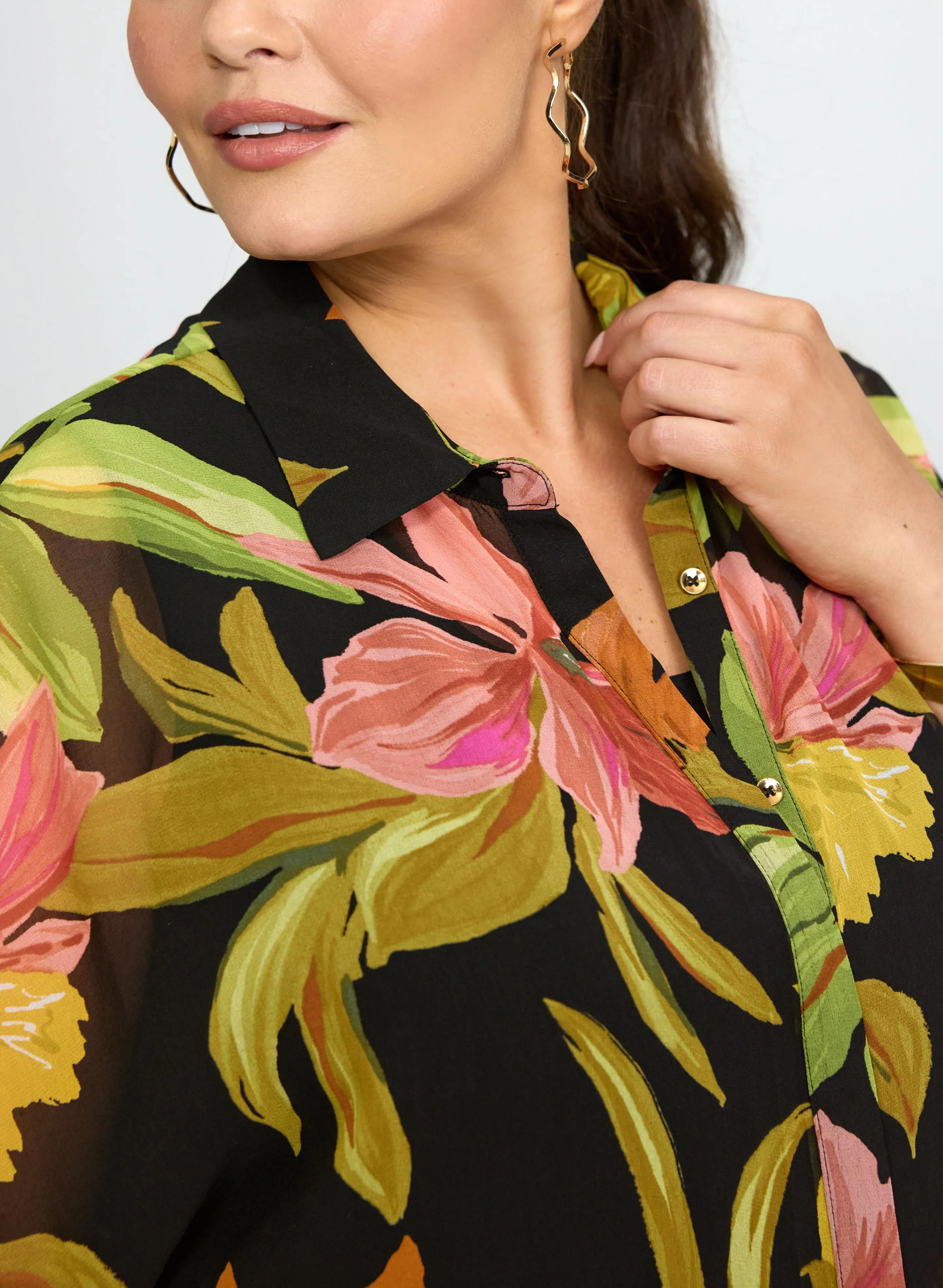Joseph Ribkoff - Printed Chiffon Tunic sold by Laura product image thumbnail 2
