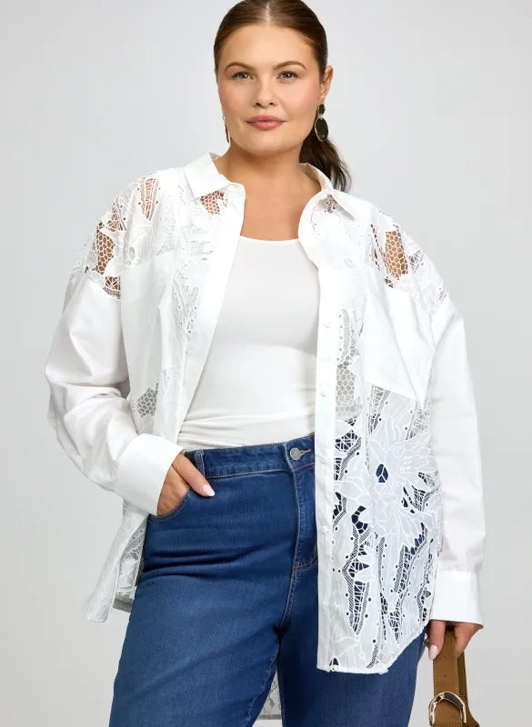 Joseph Ribkoff - Eyelet Embroidered Blouse made by Laura