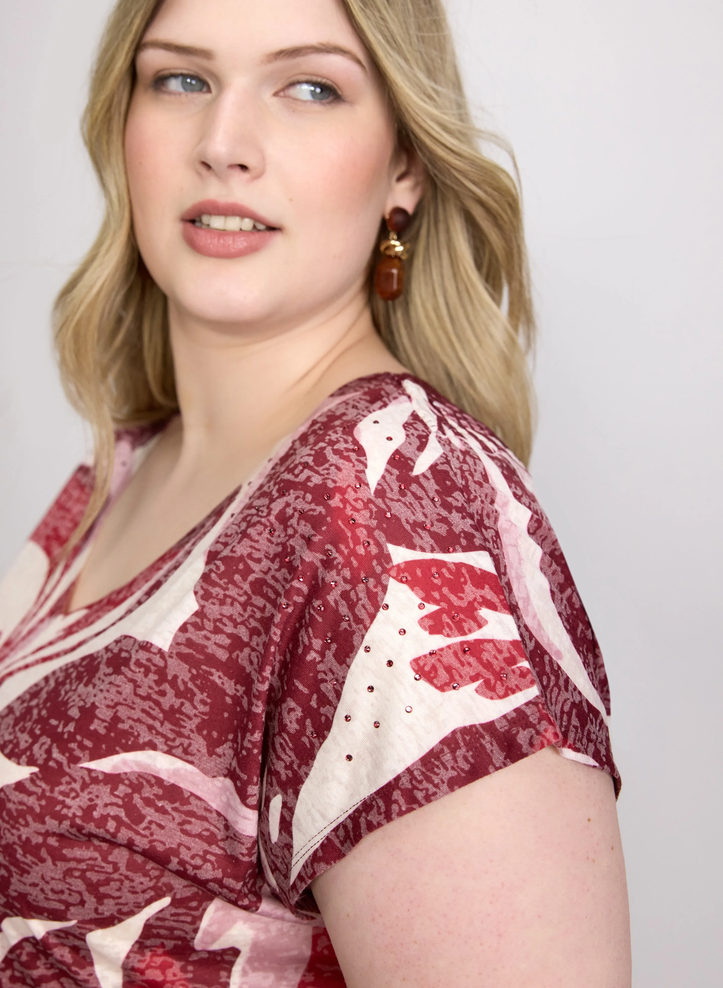 Floral Cap Sleeve T-Shirt sold by Laura product image thumbnail 4