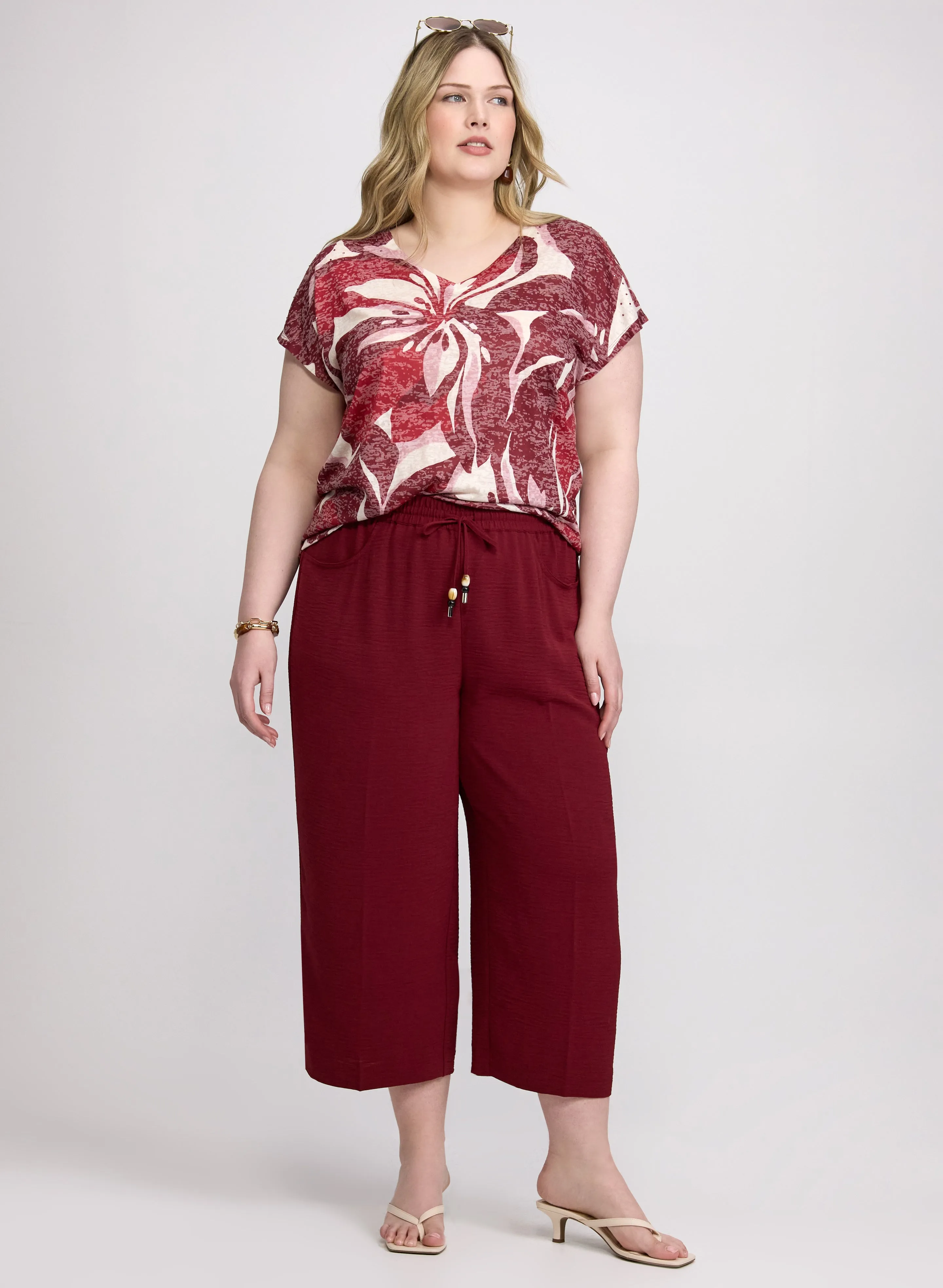 Floral Cap Sleeve T-Shirt sold by Laura product image thumbnail 3