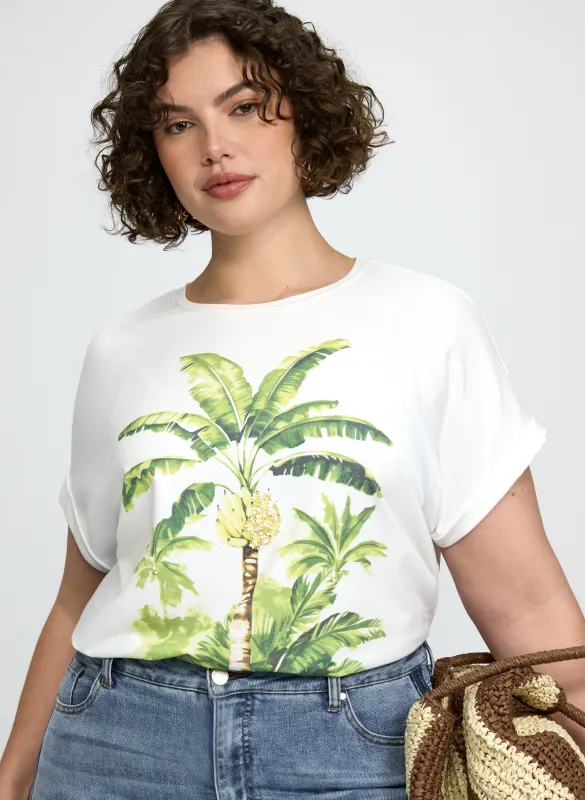 Palm Print T-Shirt made by Laura
