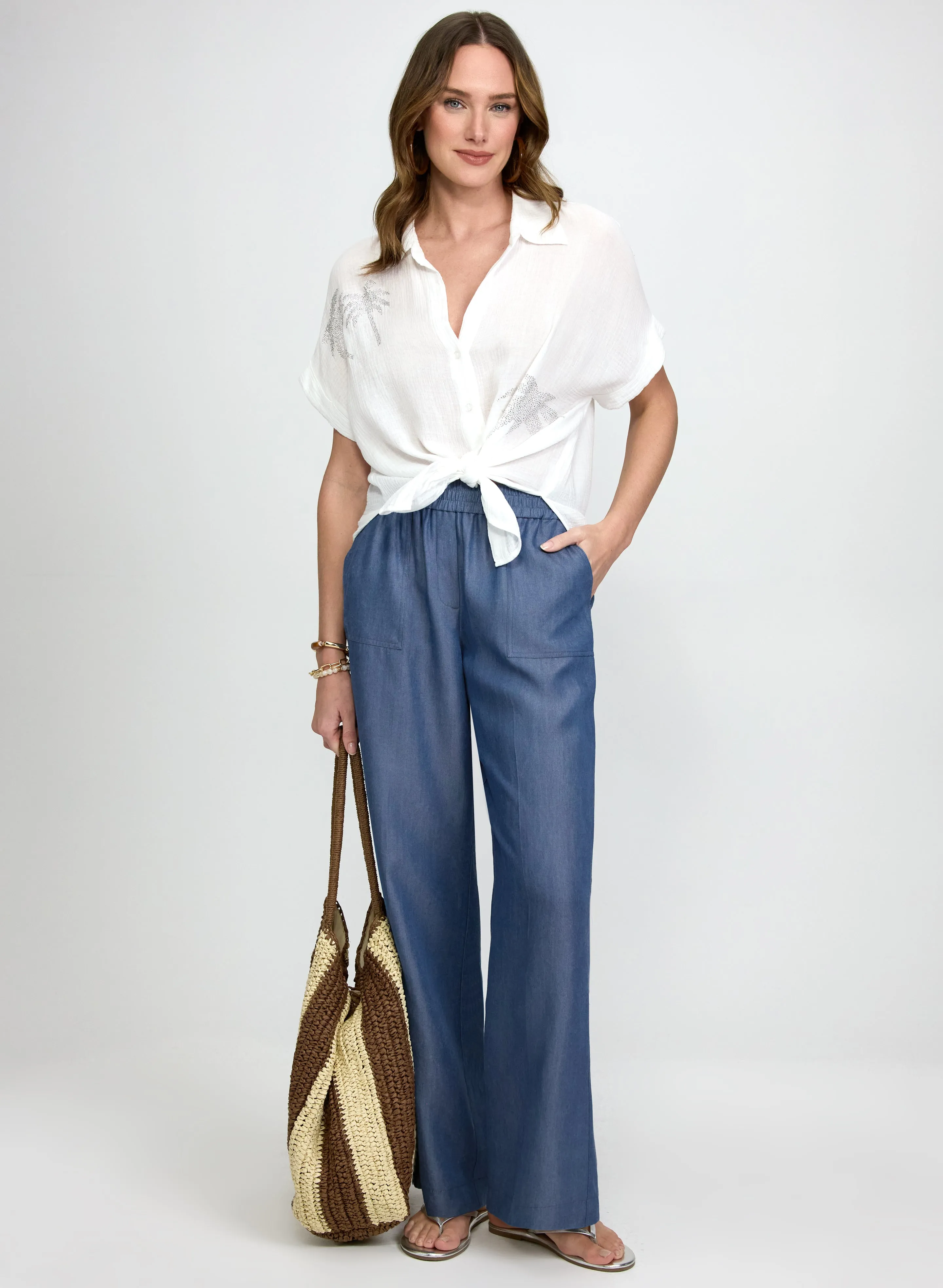 Lyocell Wide-Leg Pants sold by Laura product image thumbnail 3