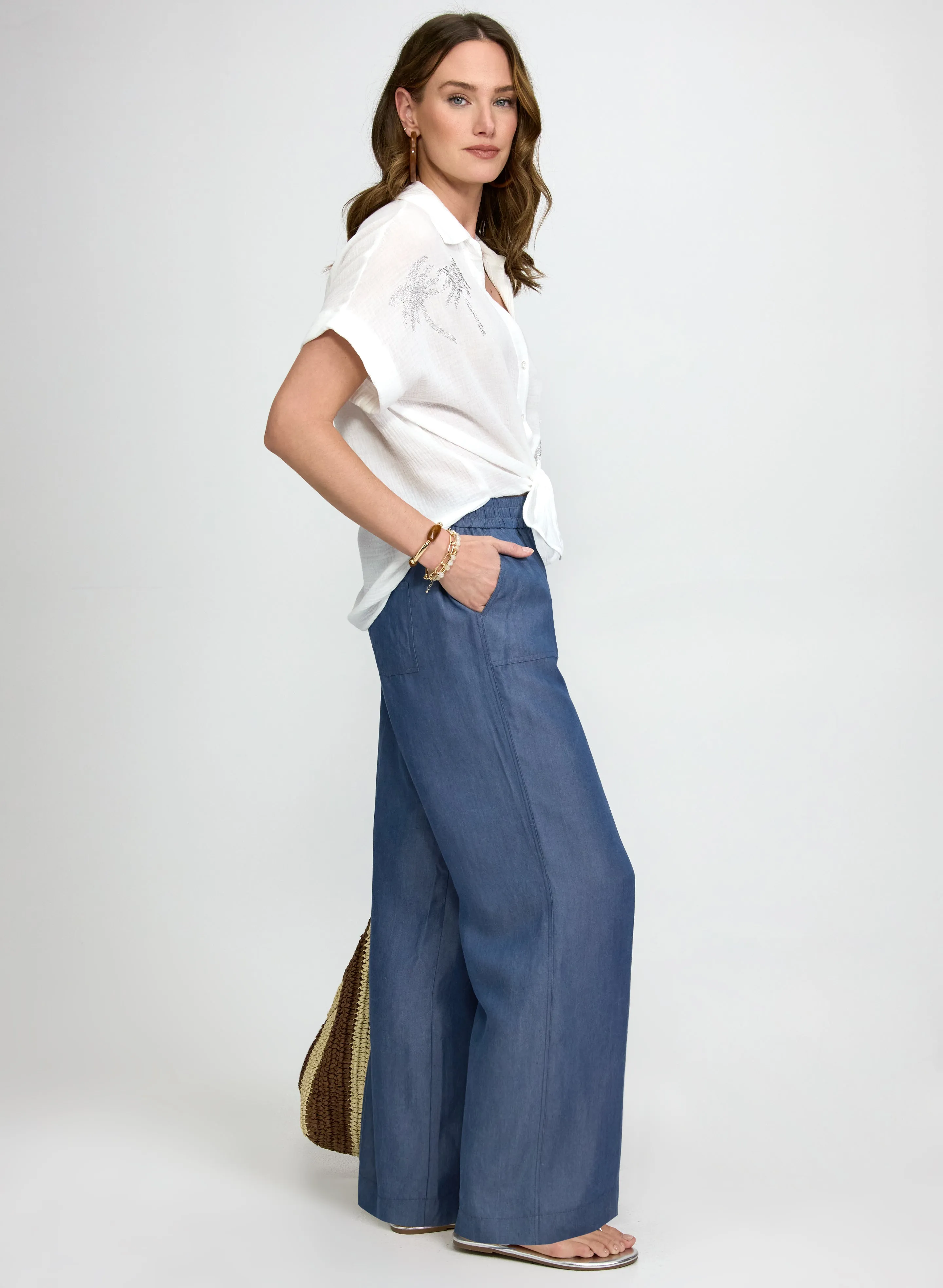 Lyocell Wide-Leg Pants sold by Laura product image thumbnail 4