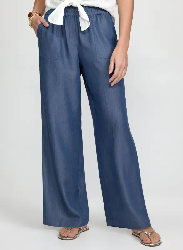 Lyocell Wide-Leg Pants made by Laura