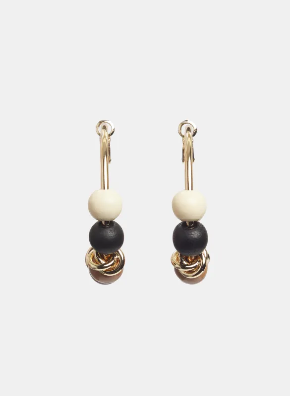 Wood Bead Earrings made by Laura