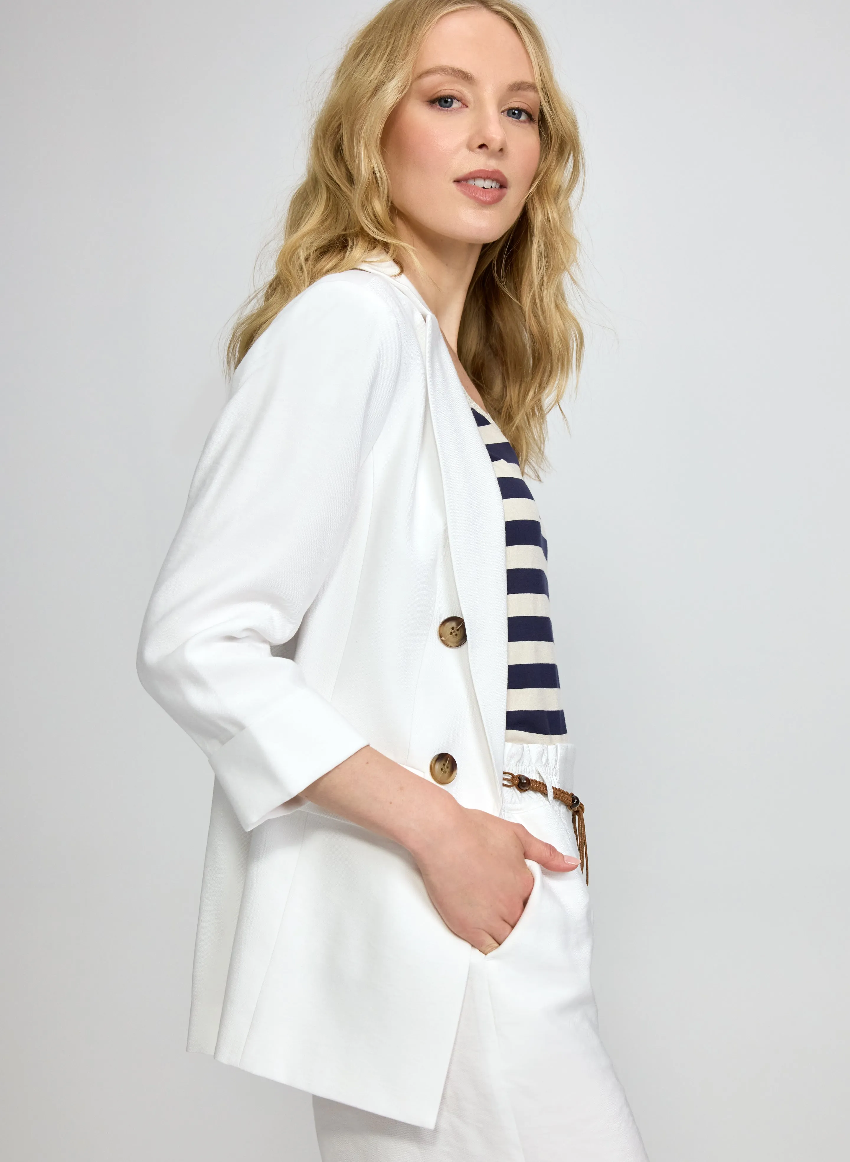 Lace-Up Back Blazer sold by Laura product image thumbnail 2