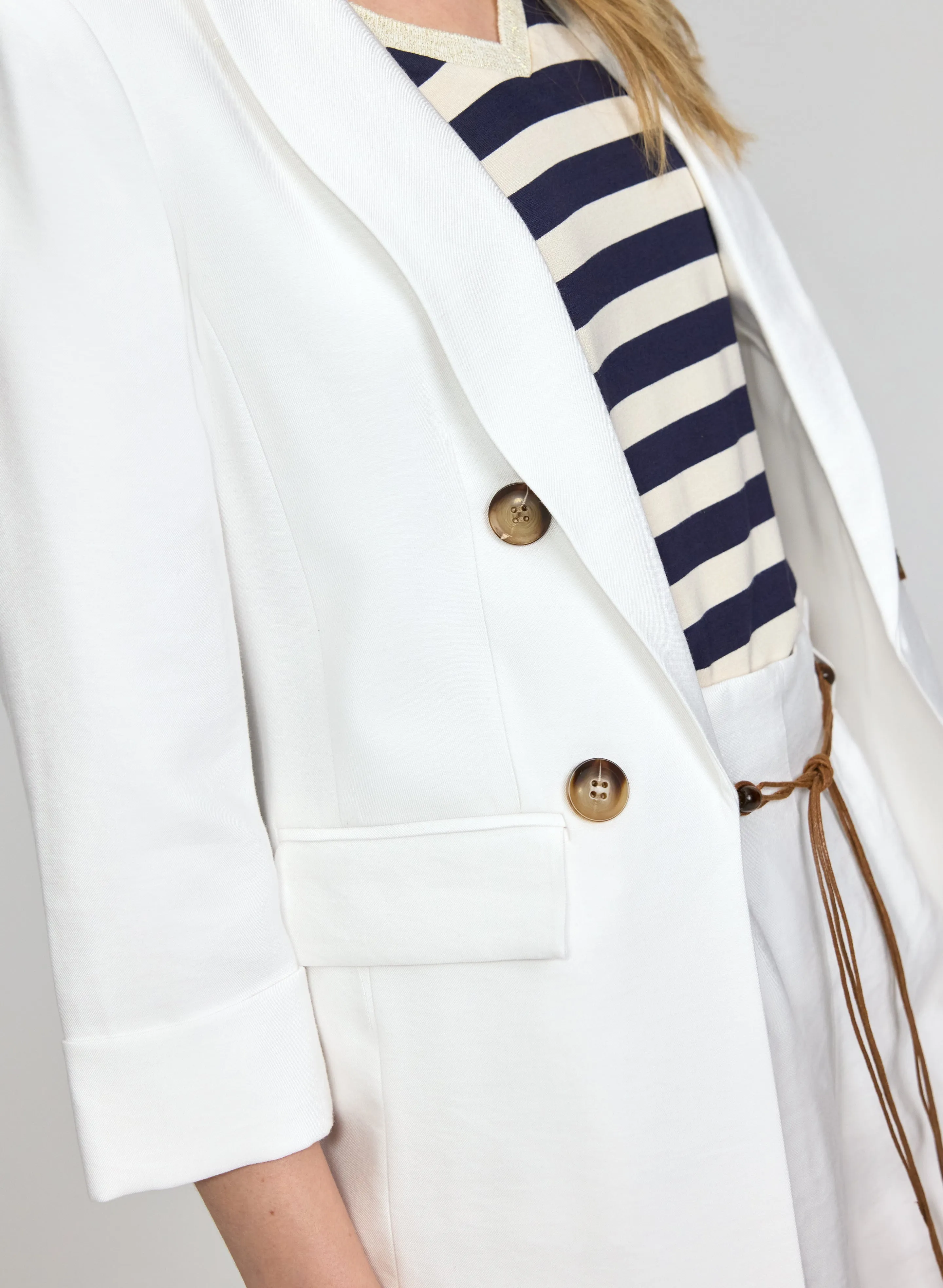 Lace-Up Back Blazer sold by Laura product image thumbnail 5