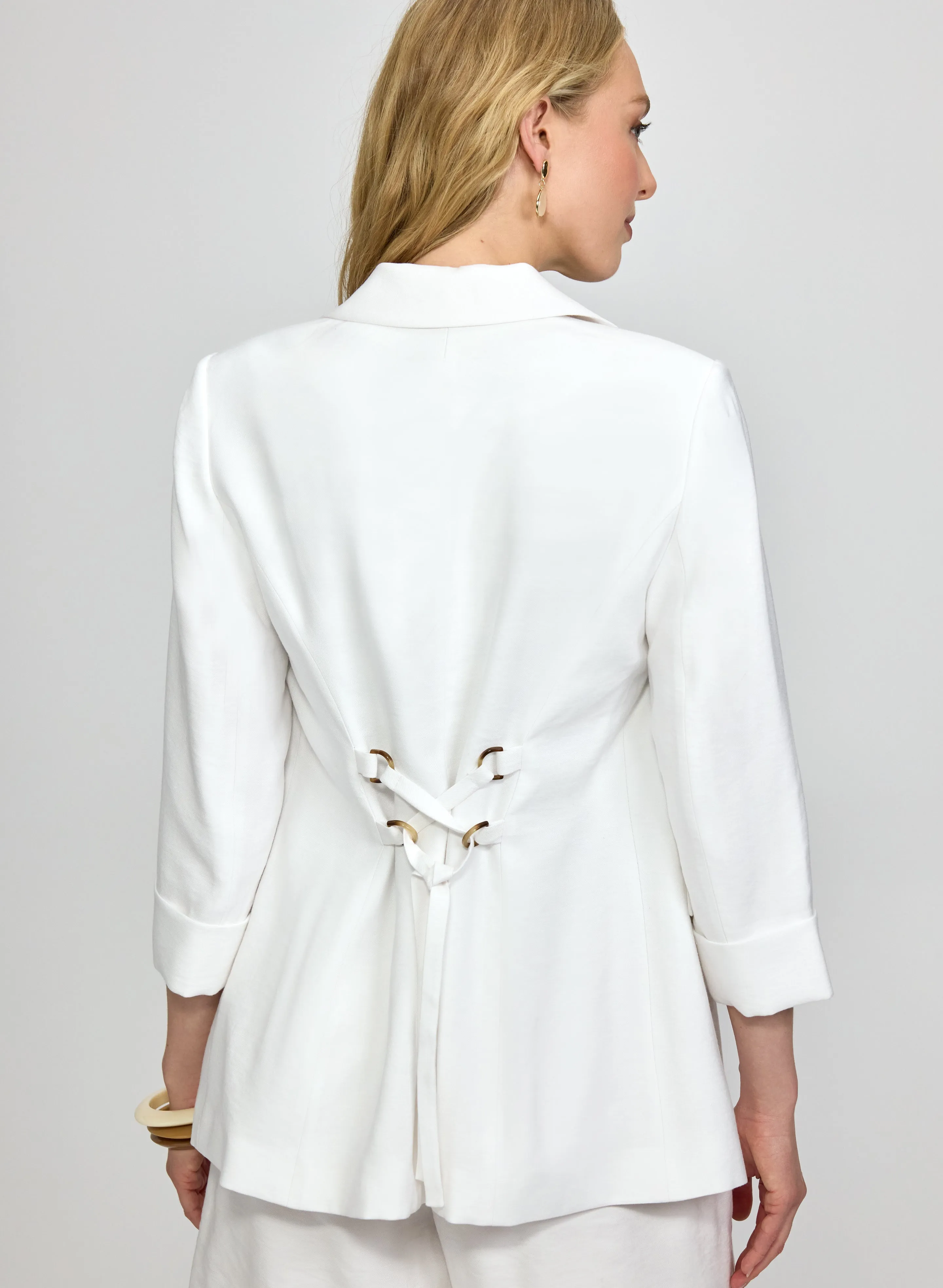 Lace-Up Back Blazer sold by Laura product image thumbnail 3