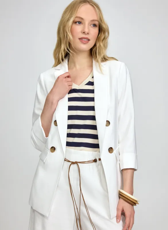 Lace-Up Back Blazer made by Laura