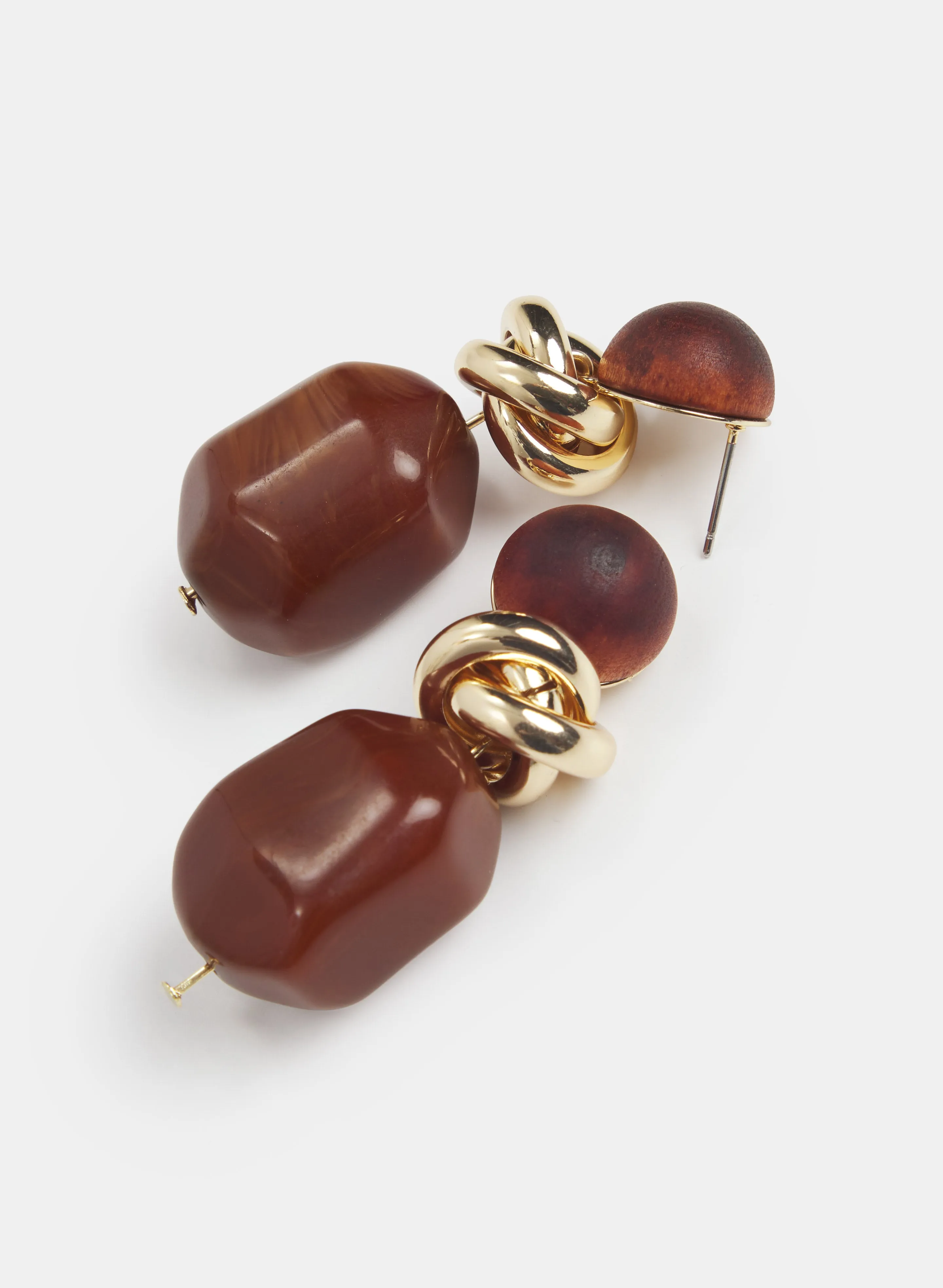 Wood Bead Earrings sold by Laura product image thumbnail 2
