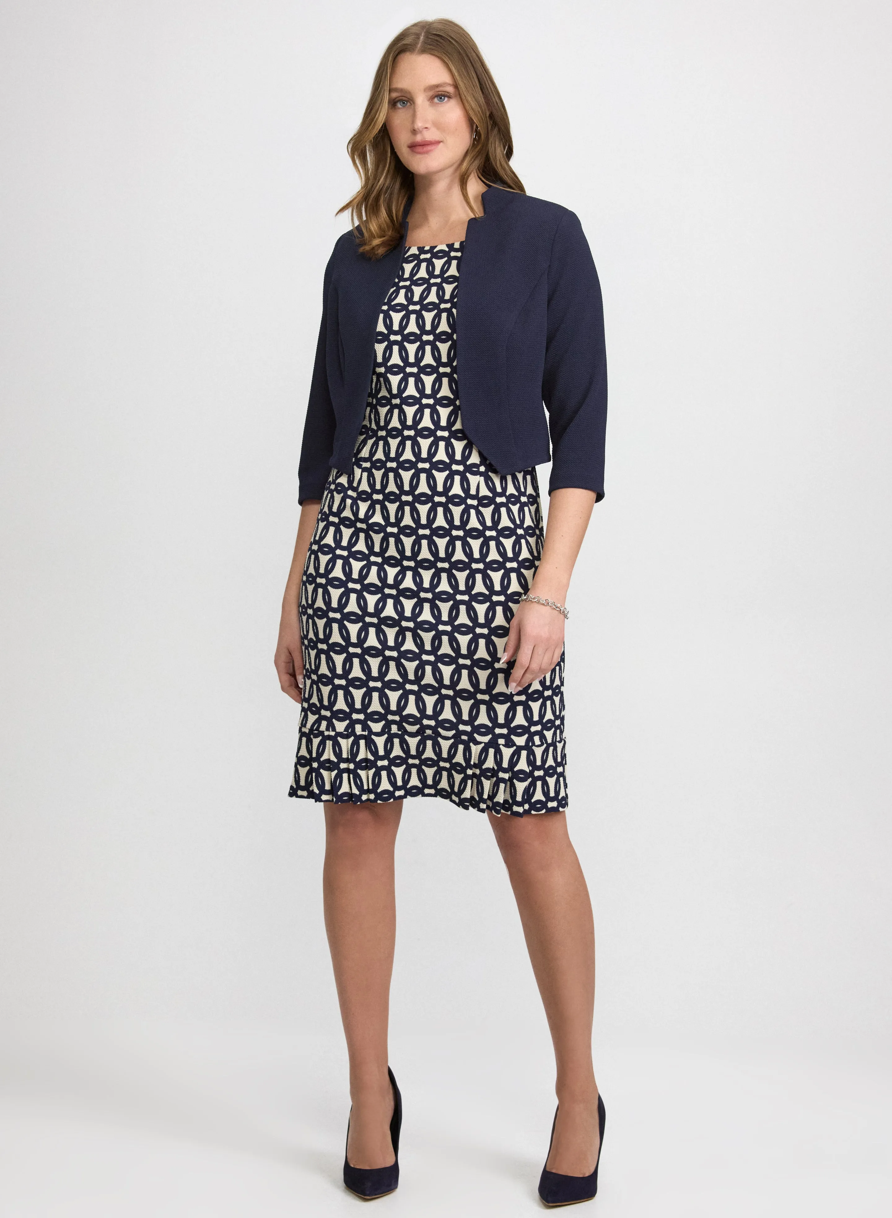 Day Geometric 3/4 Sleeve Boat Neck sold by Laura