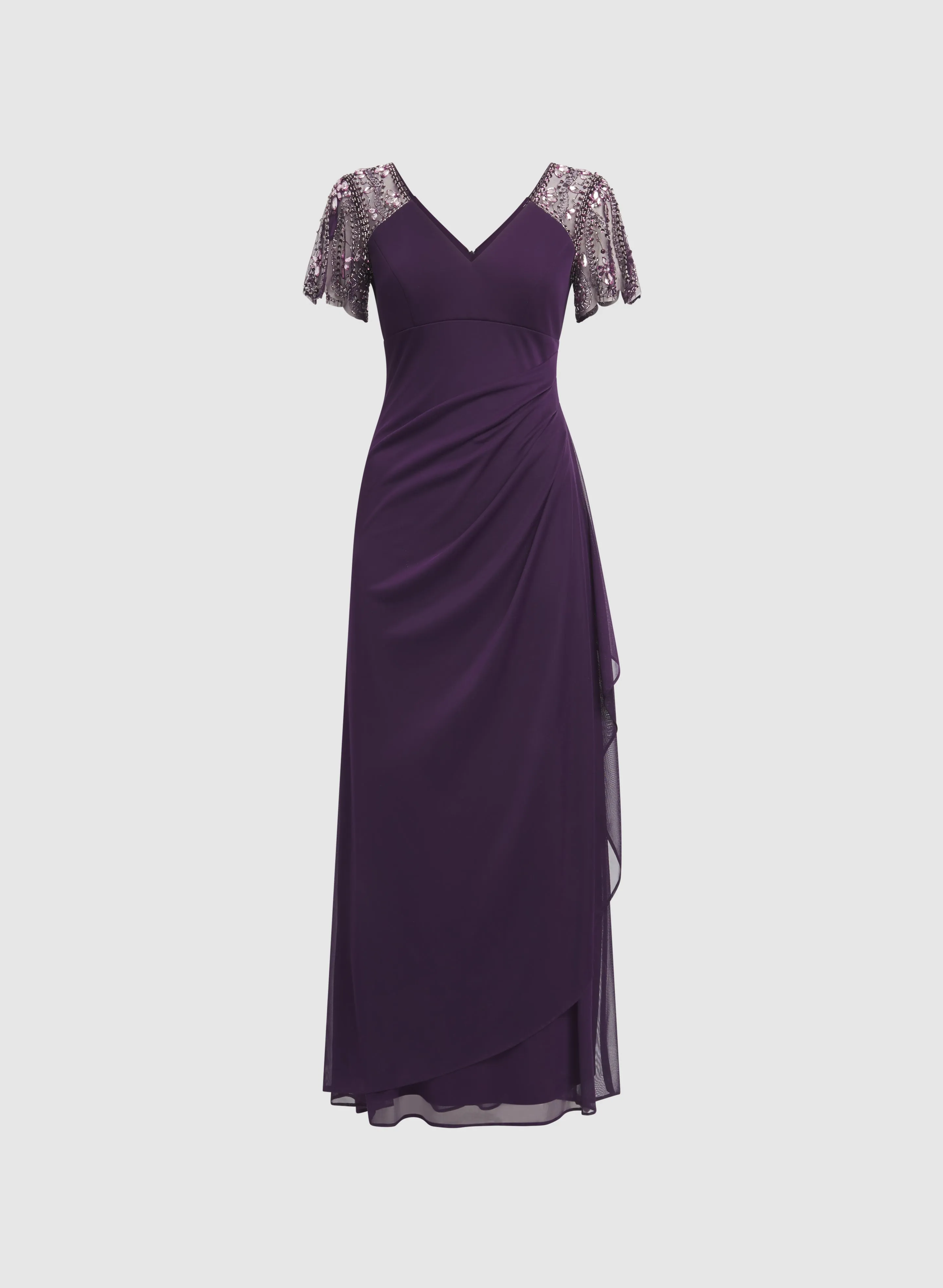 Beaded Flutter Sleeve Dress sold by Laura product image thumbnail 5