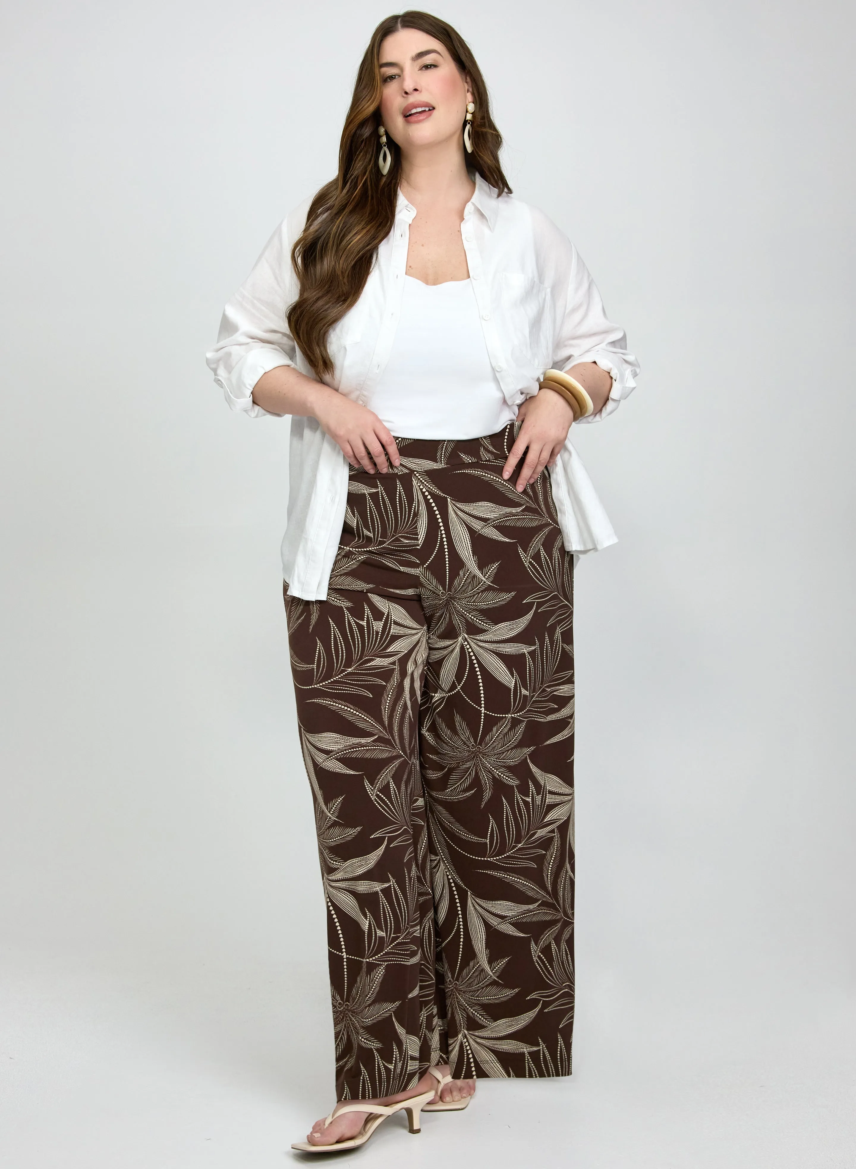 Linen-Blend Button-Down Blouse sold by Laura product image thumbnail 3
