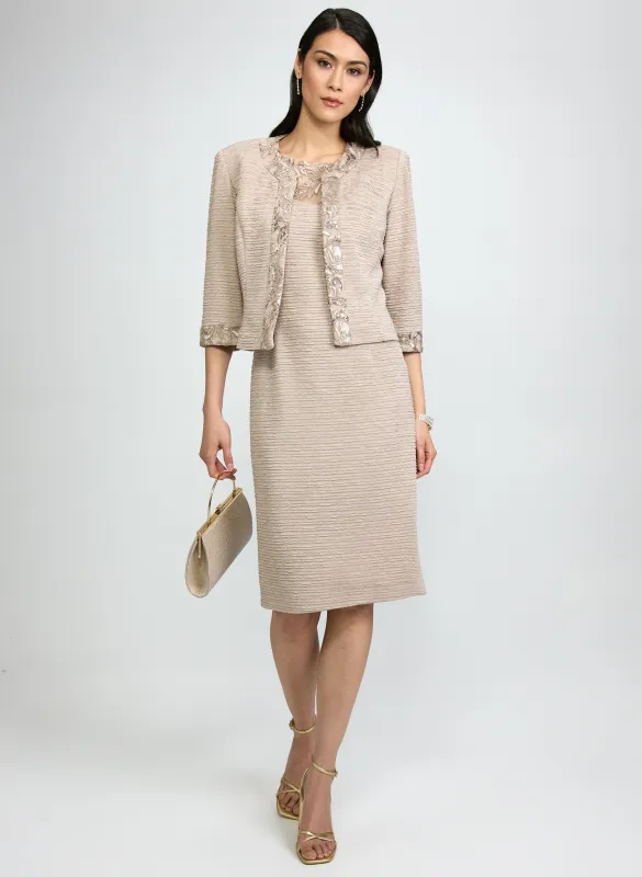 Crinkled Jacket & Dress Set made by Laura