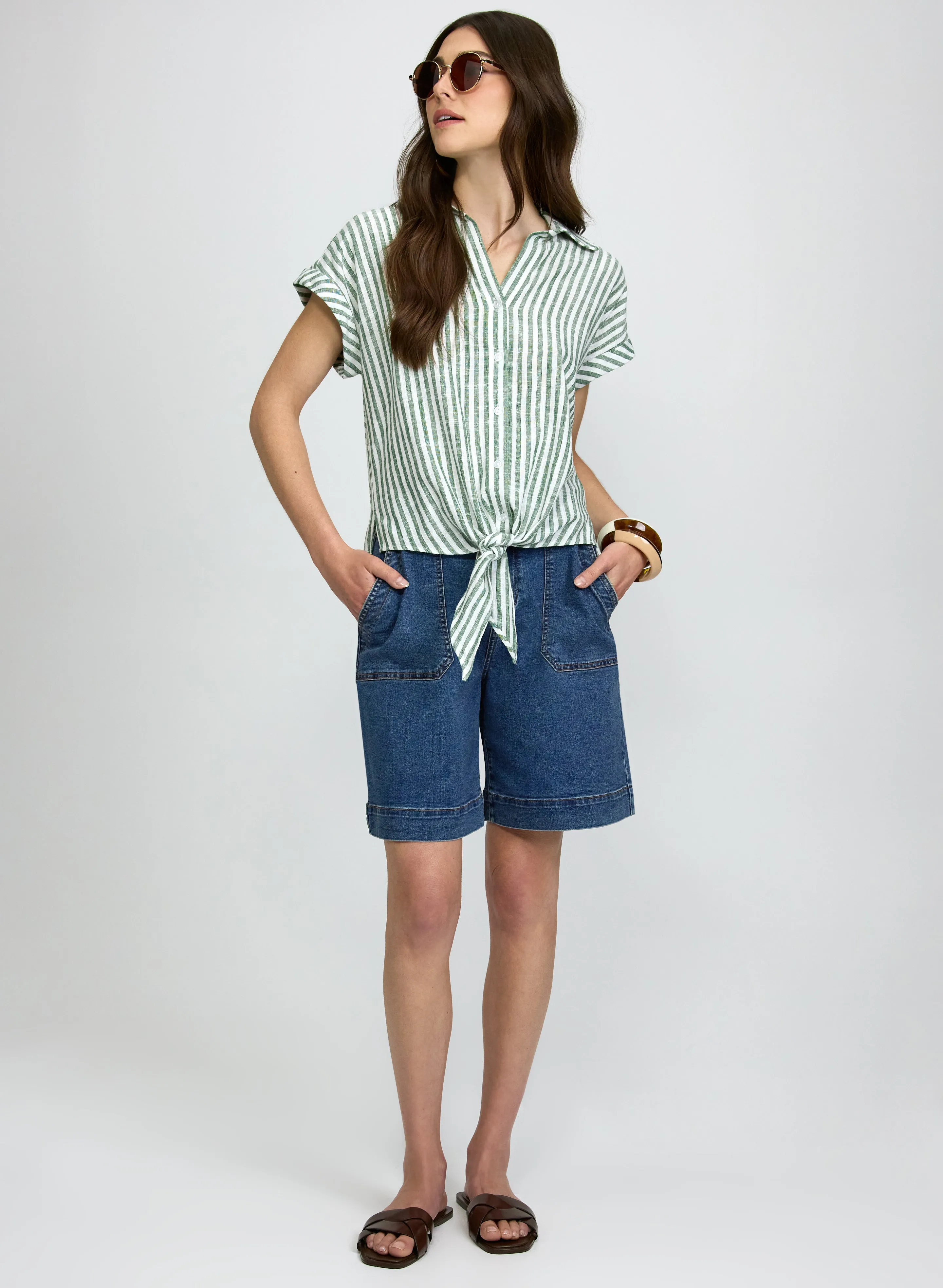 Stripe Front Tie Blouse sold by Laura product image thumbnail 3