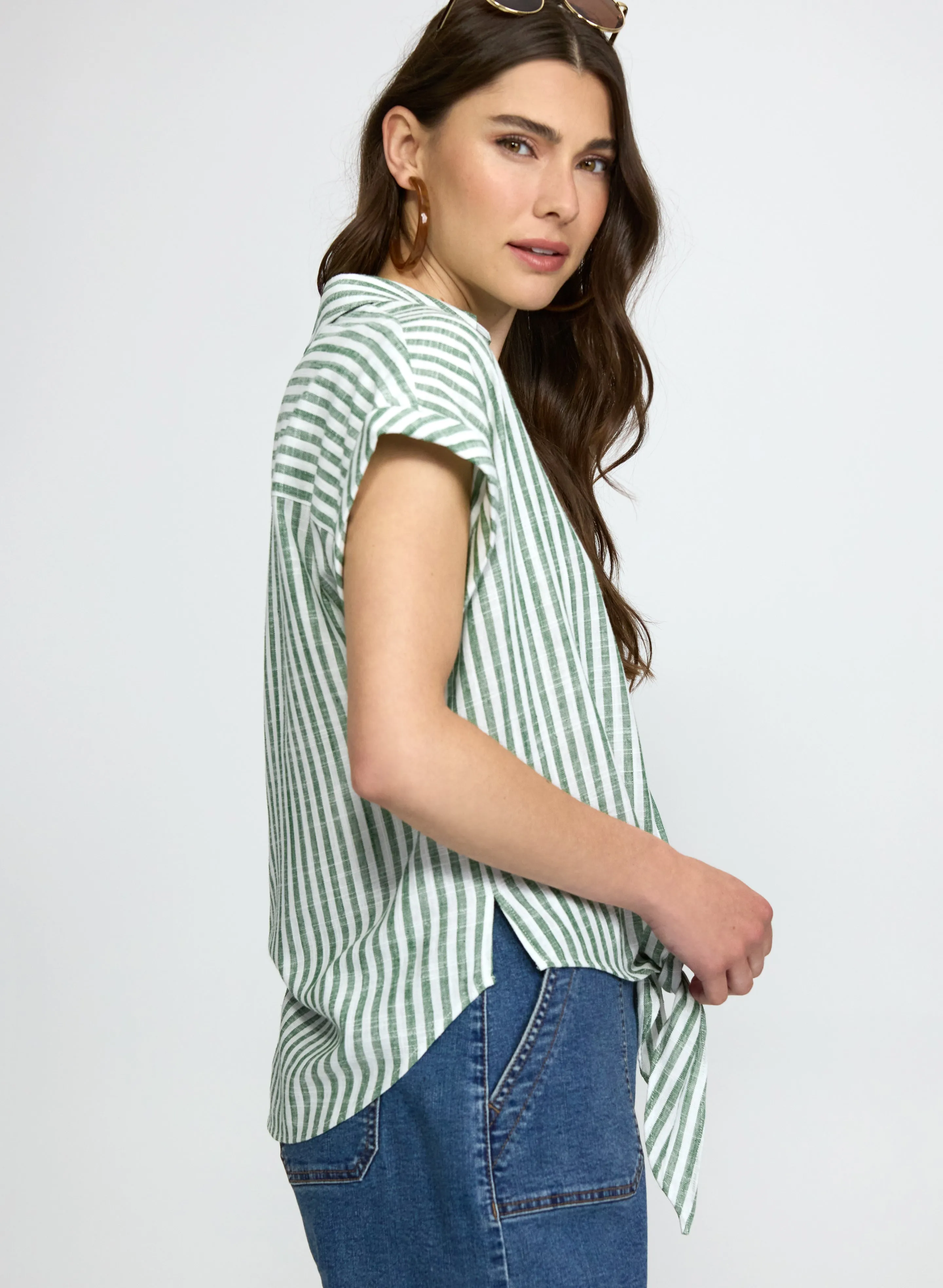Stripe Front Tie Blouse sold by Laura product image thumbnail 2