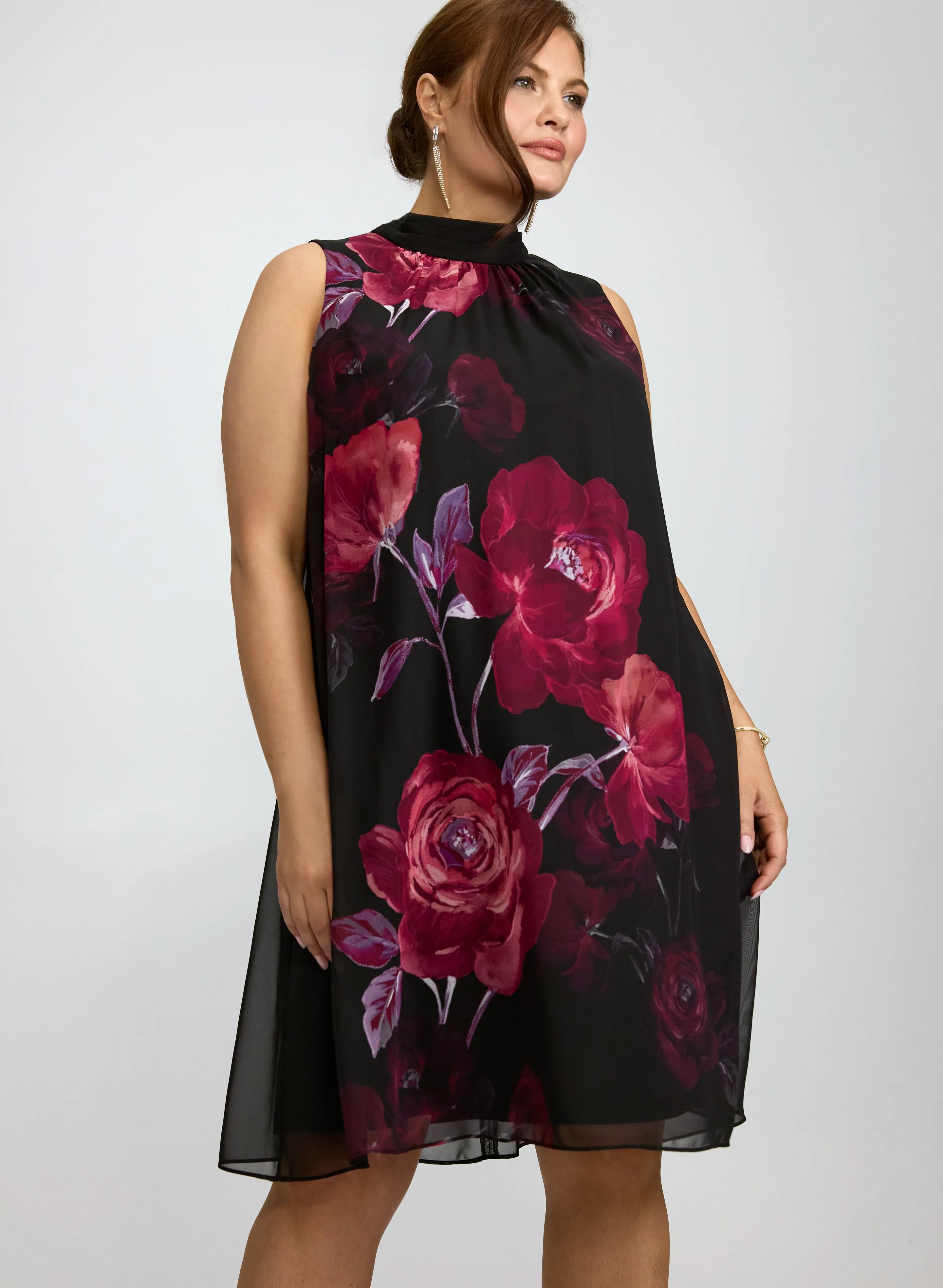 Floral Print Chiffon Dress sold by Laura product image thumbnail 4
