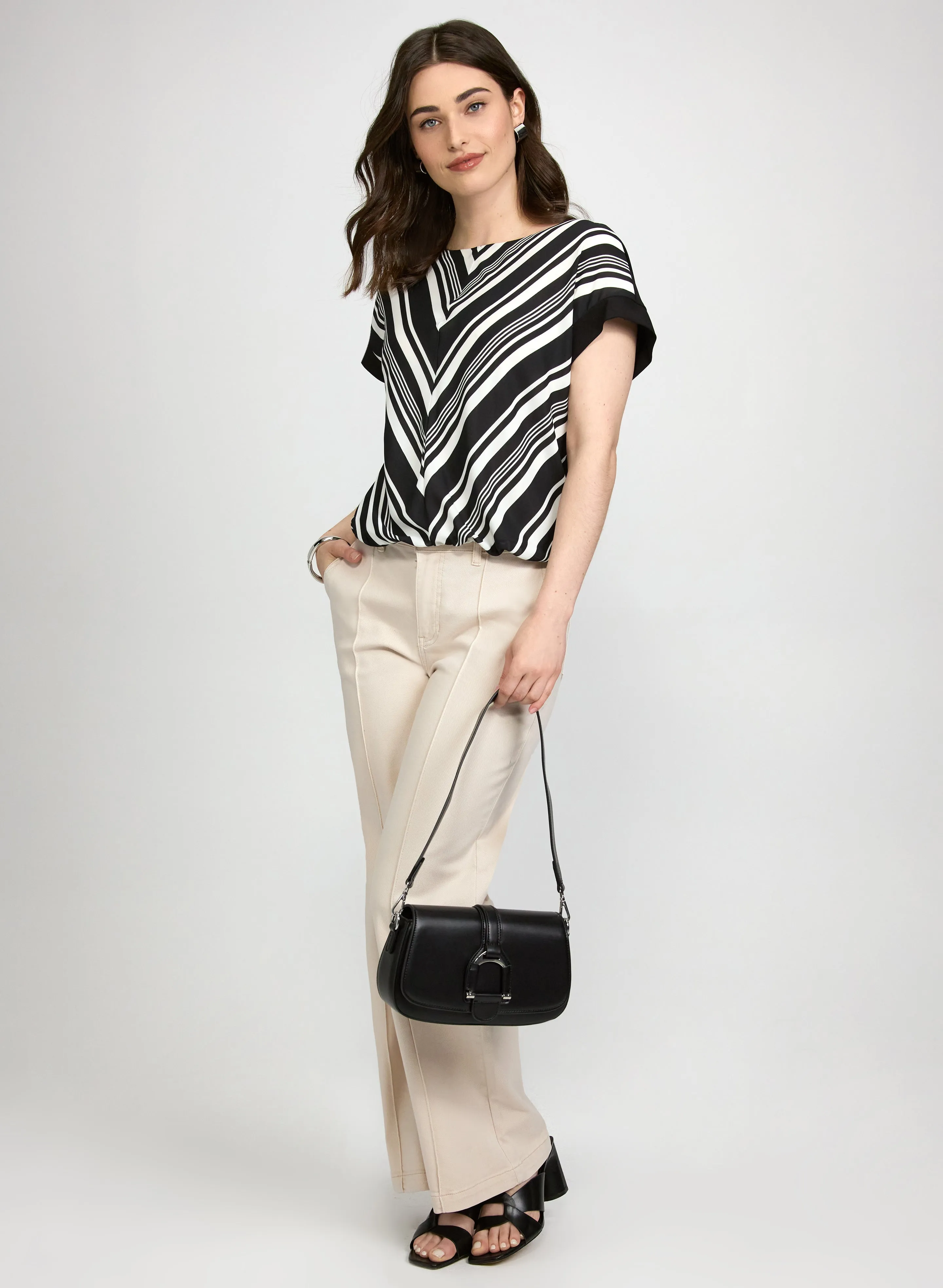 Striped Cap Sleeve Top sold by Laura product image thumbnail 3