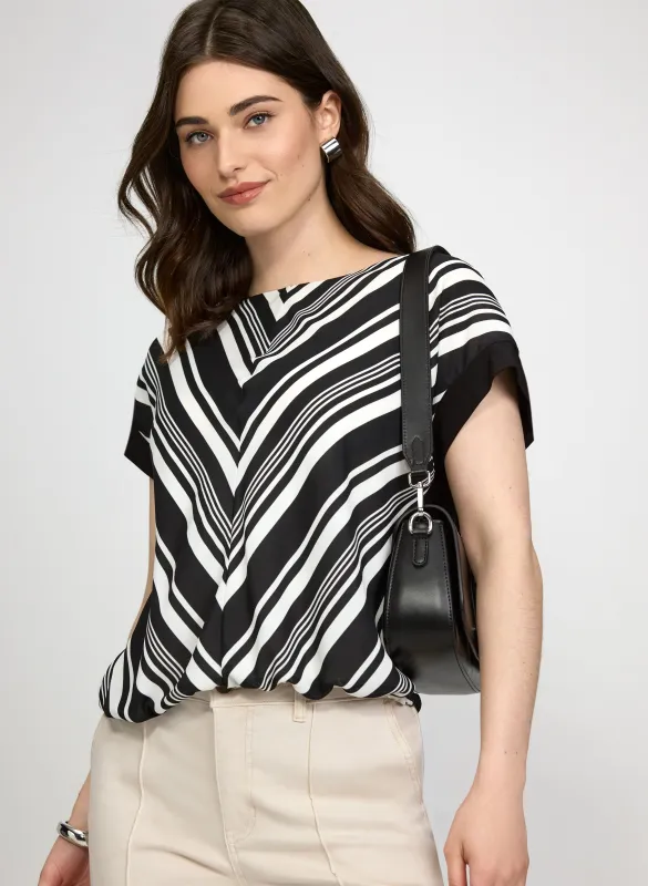 Striped Cap Sleeve Top made by Laura